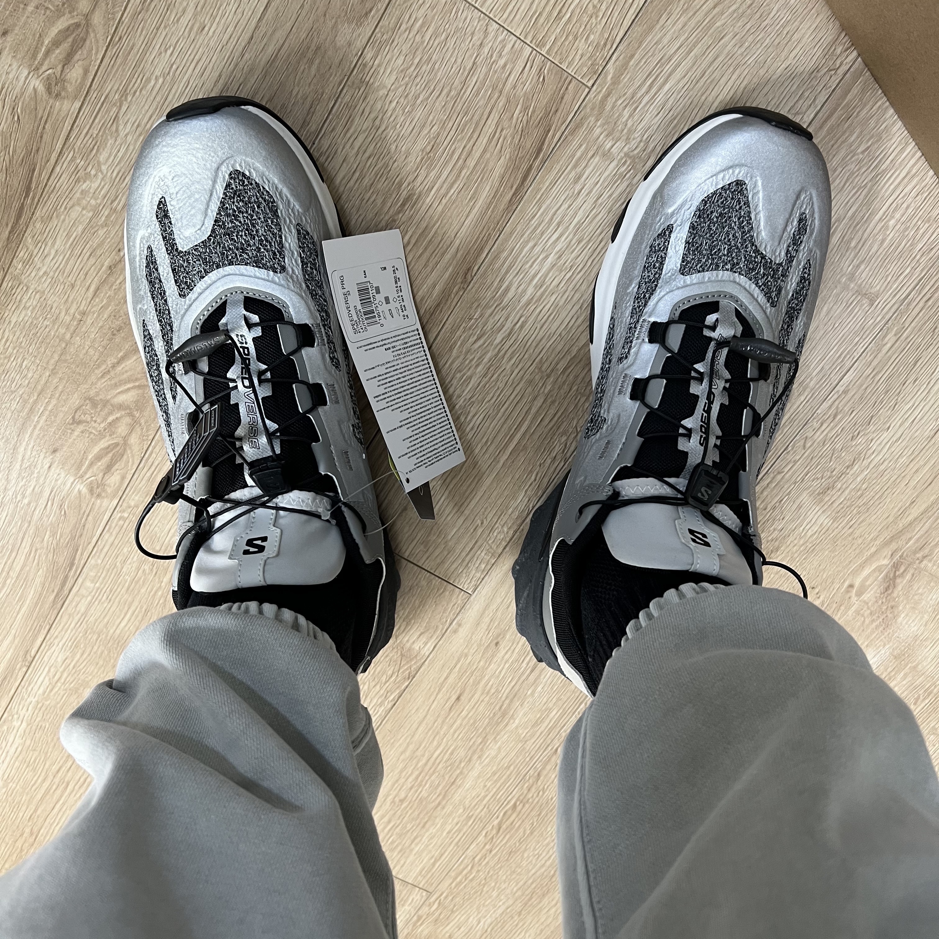 Salomon Speedverse PRG Silver Frost Grey Lunar Rock 착용 스타일