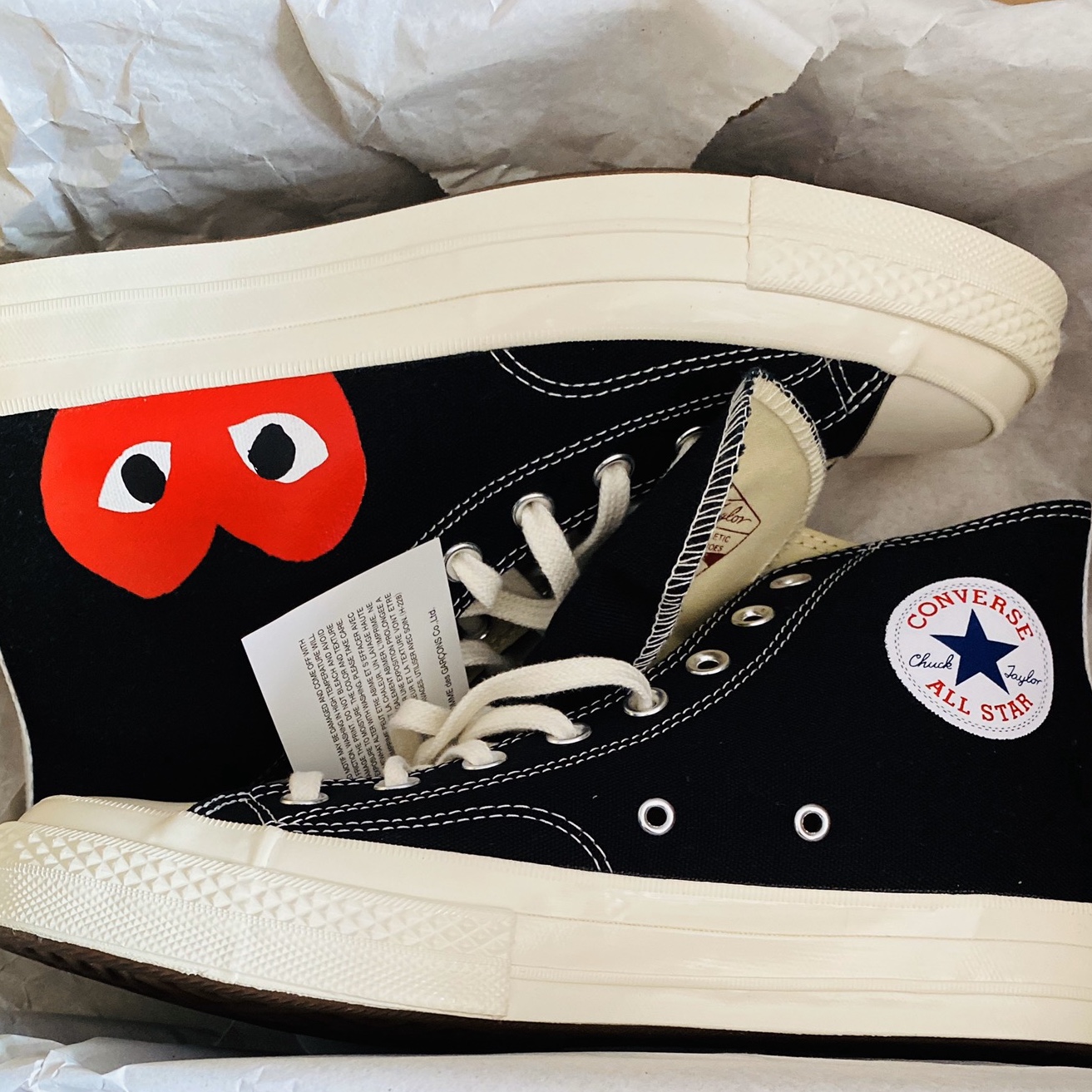 Converse x Play Comme des Garcons Chuck 70 Hi Black 착용 스타일