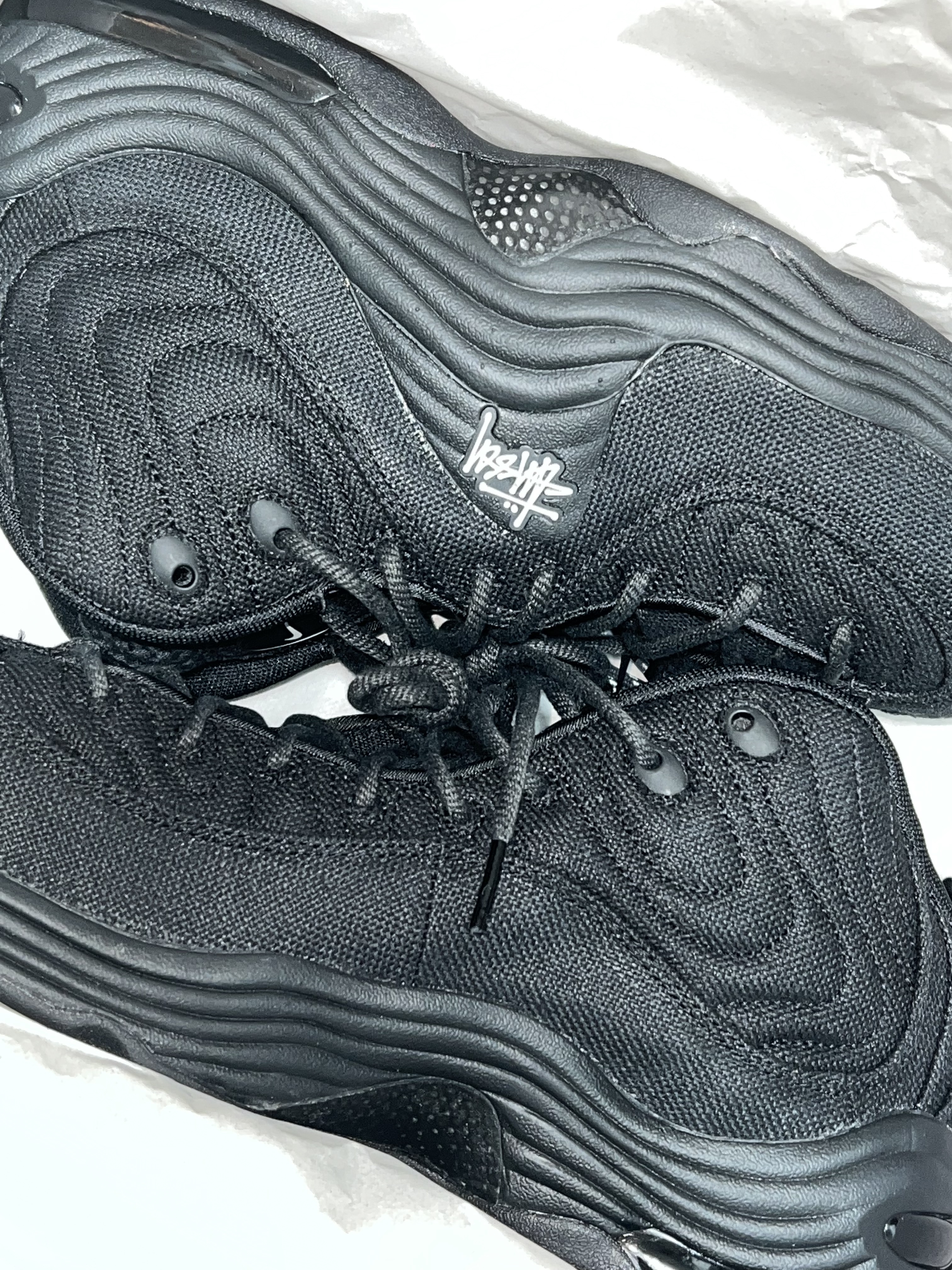 Nike x Stussy Air Penny II Black 착용 스타일 - 1