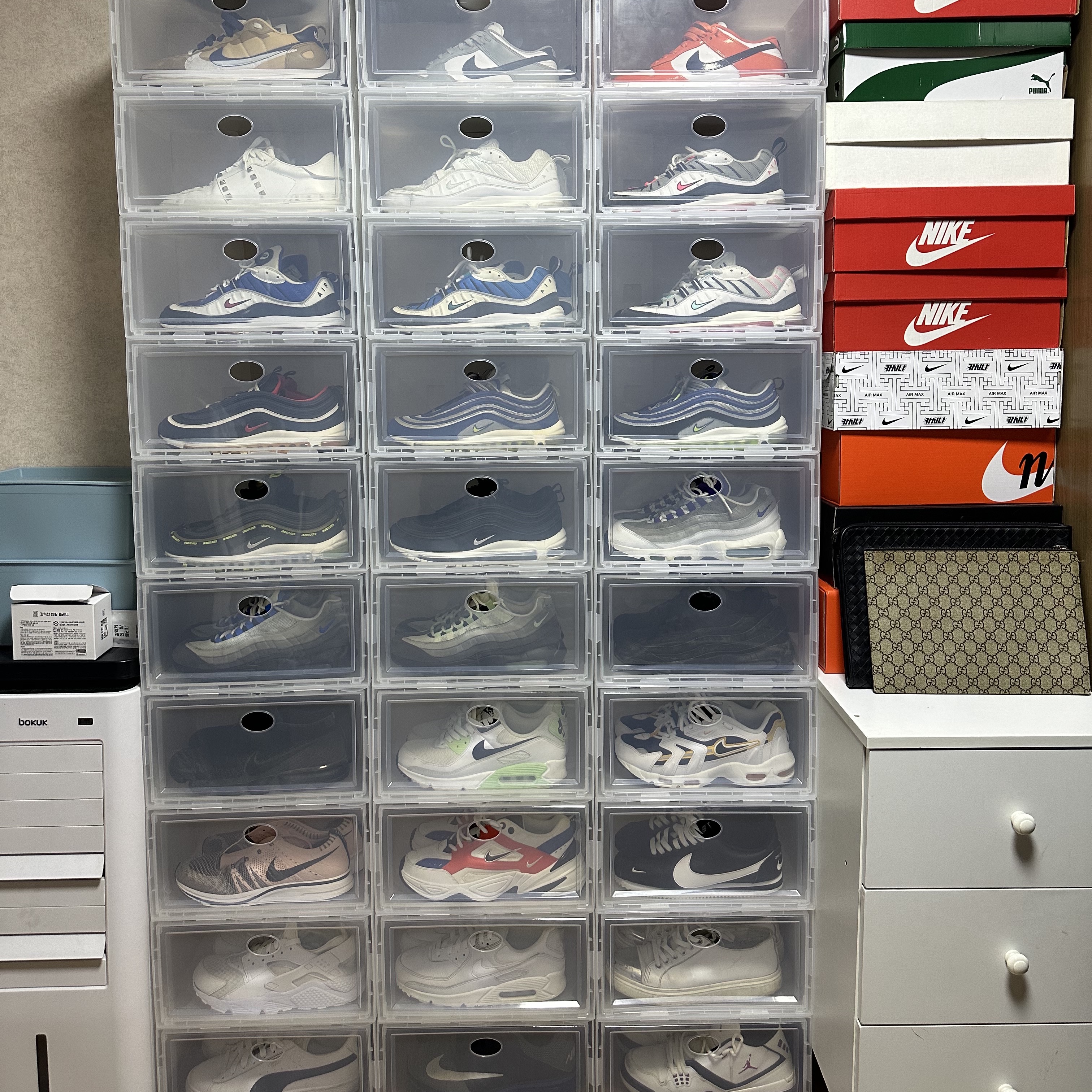Nike Air Max 97 OG Atlantic Blue and Voltage Yellow, Nike Air Max 97 OG Royal Neon 착용 스타일
