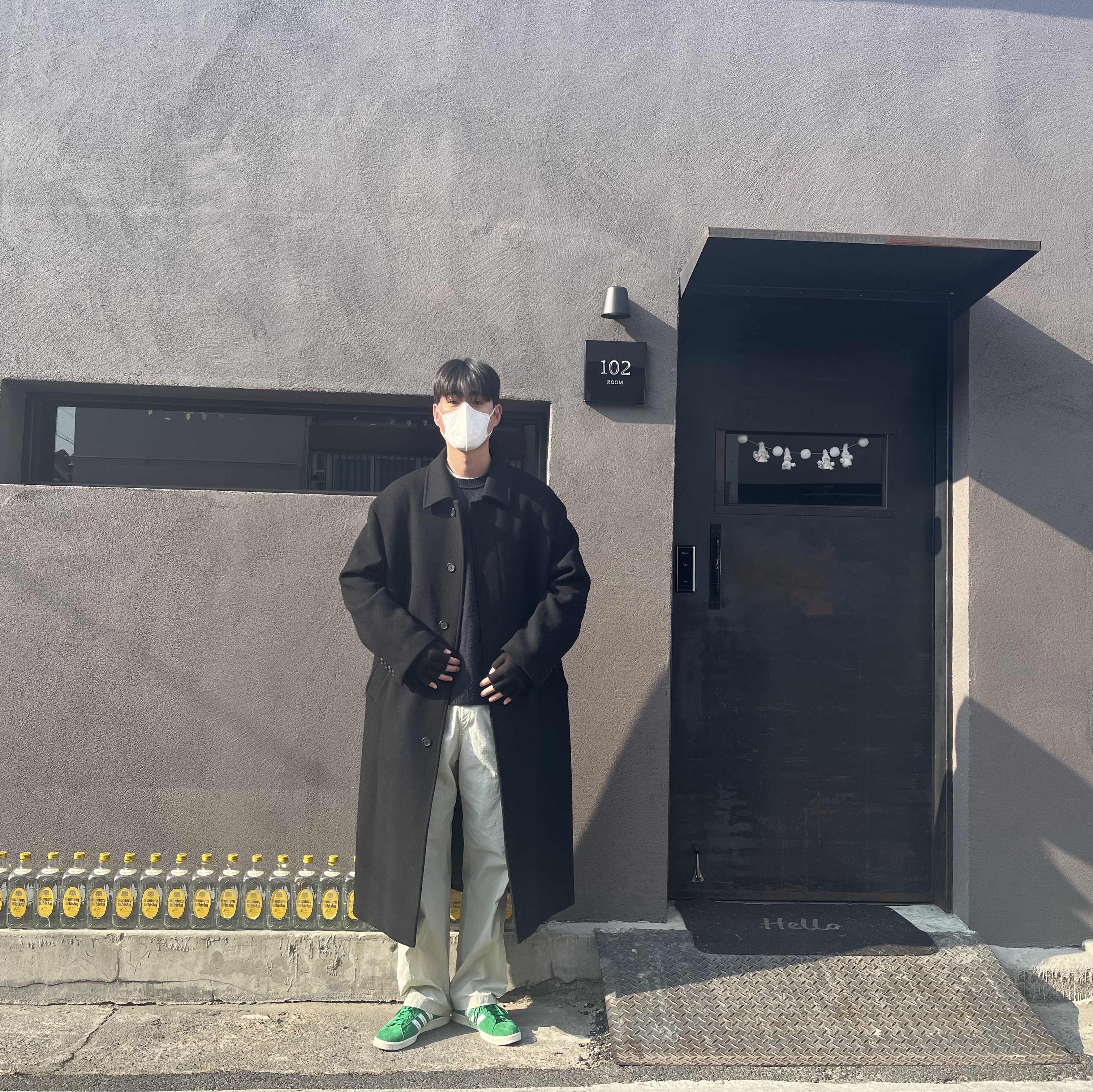 Adidas x Human Made Campus Green 착용 스타일 - 2