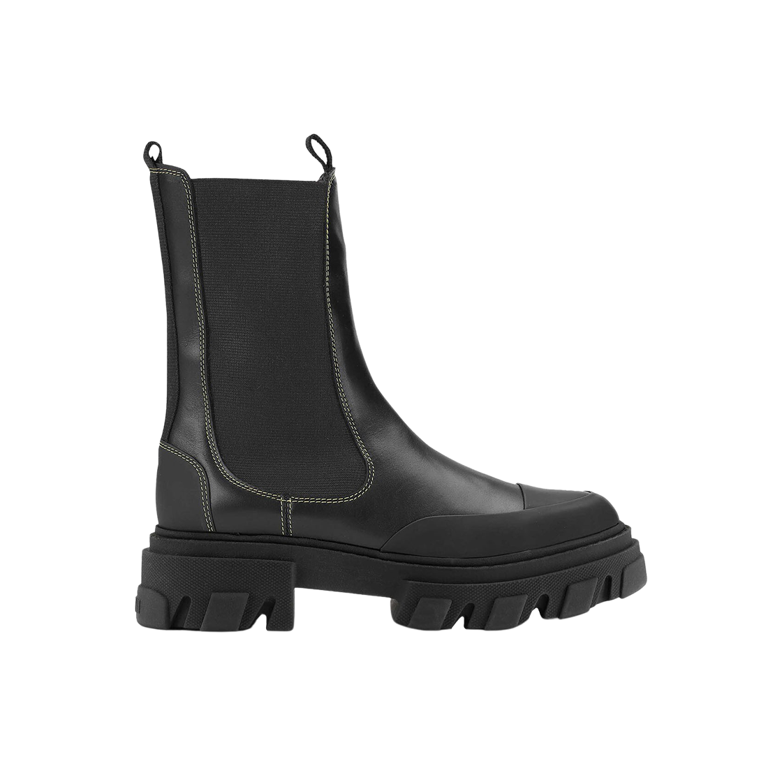 S1910-099 Ganni Mid Chelsea Boots Black