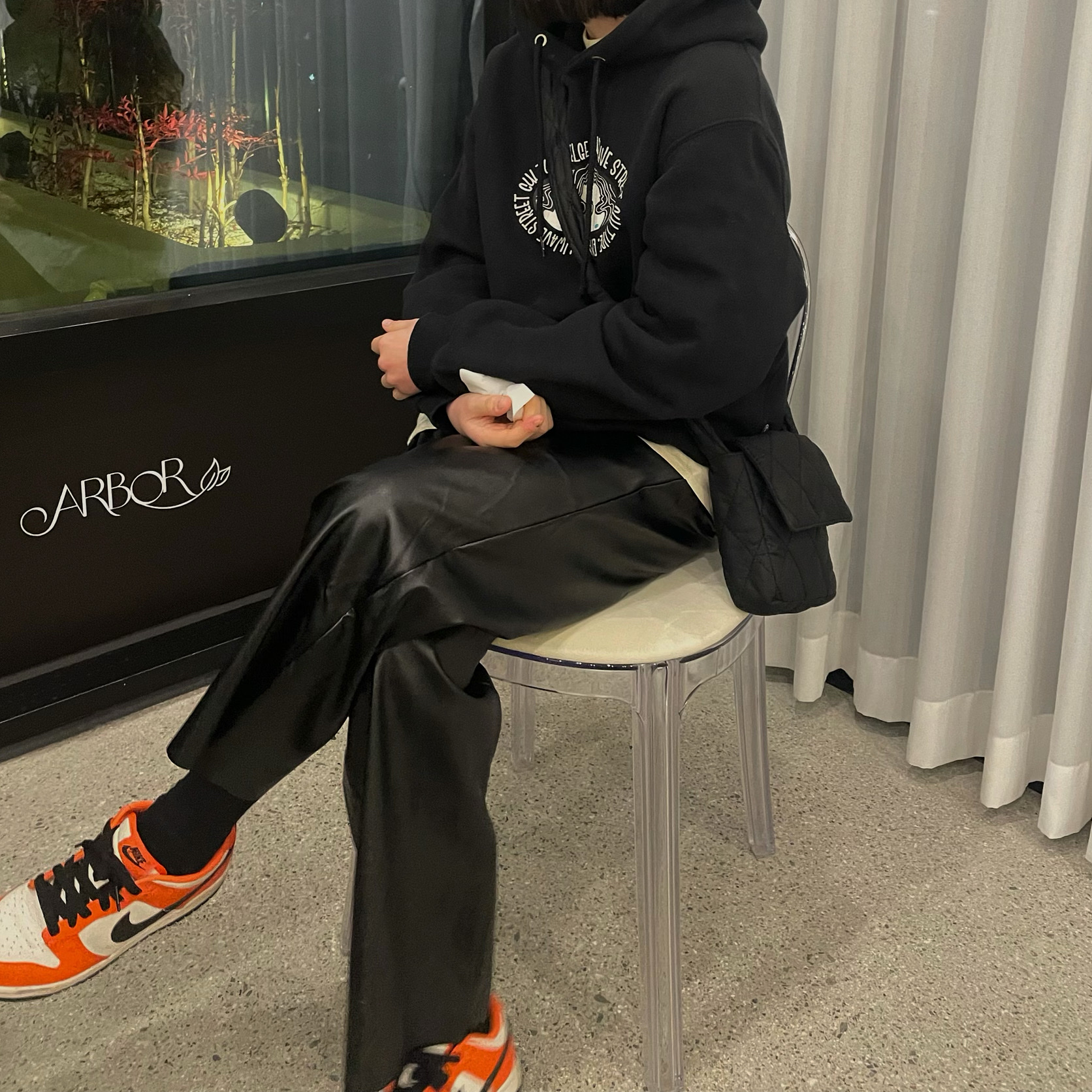 (GS) Nike Dunk Low Safety Orange 착용 스타일