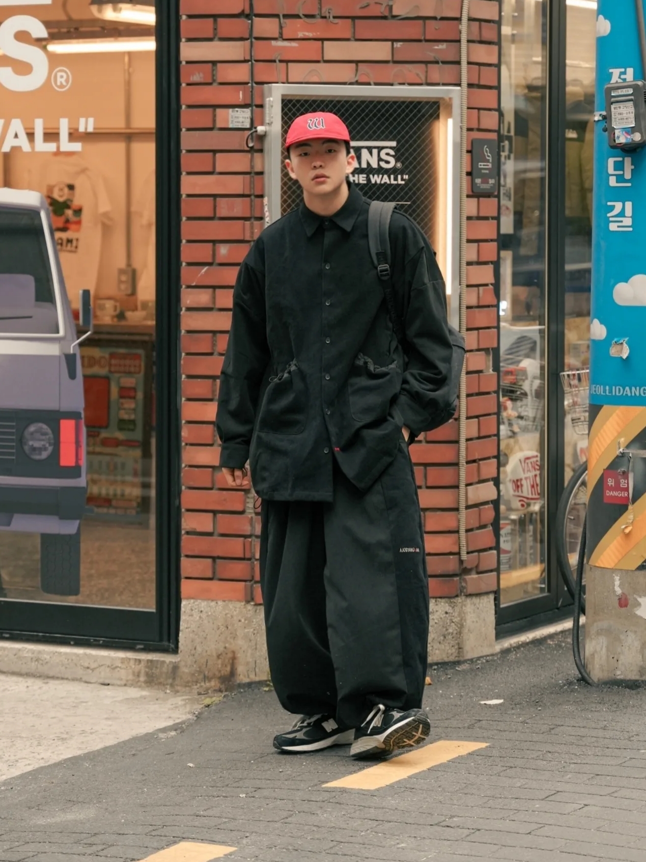 New Balance 993 Made in USA Black - D Standard 착용 스타일 - 1