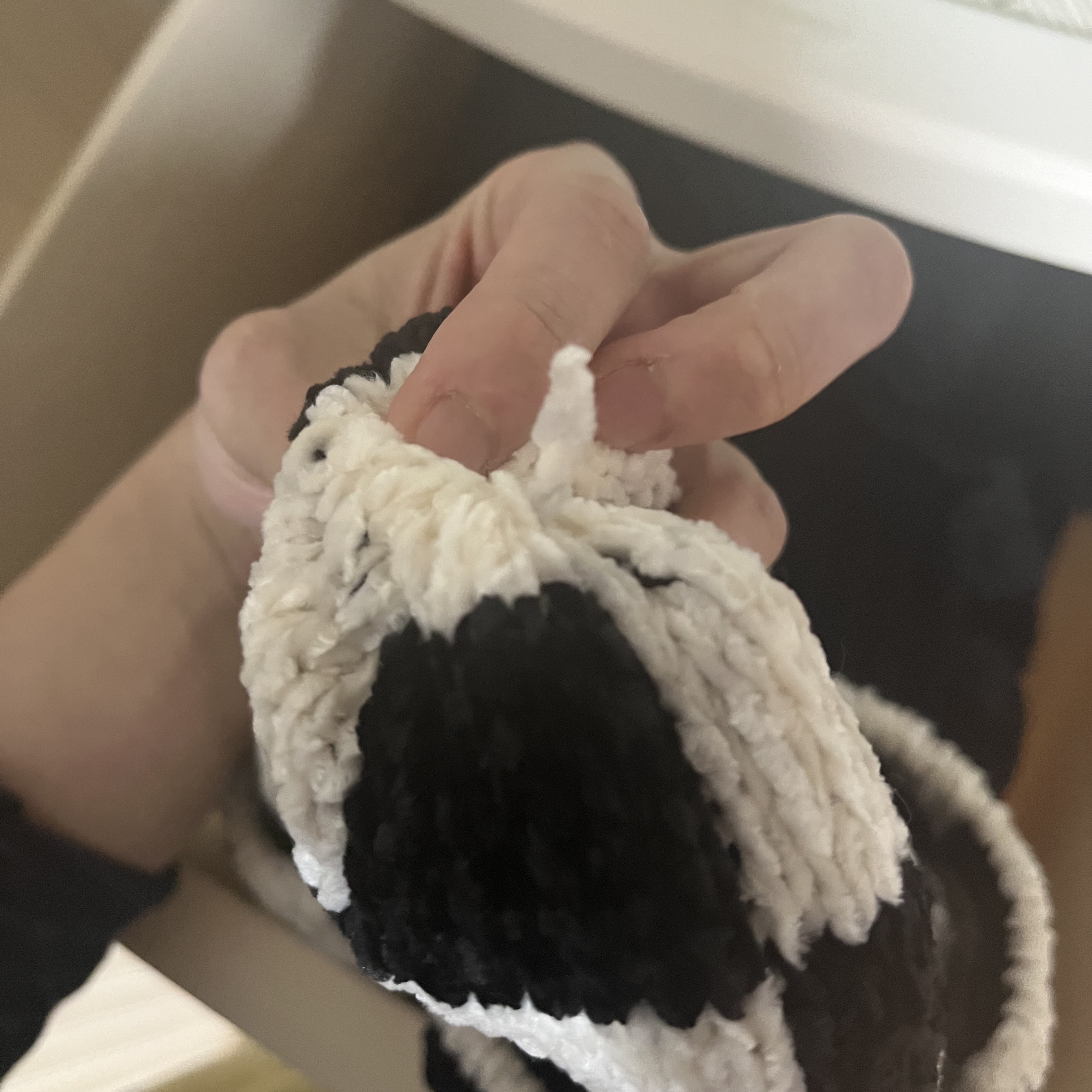 Stussy Crochet Checkered Beanie Black 착용 스타일