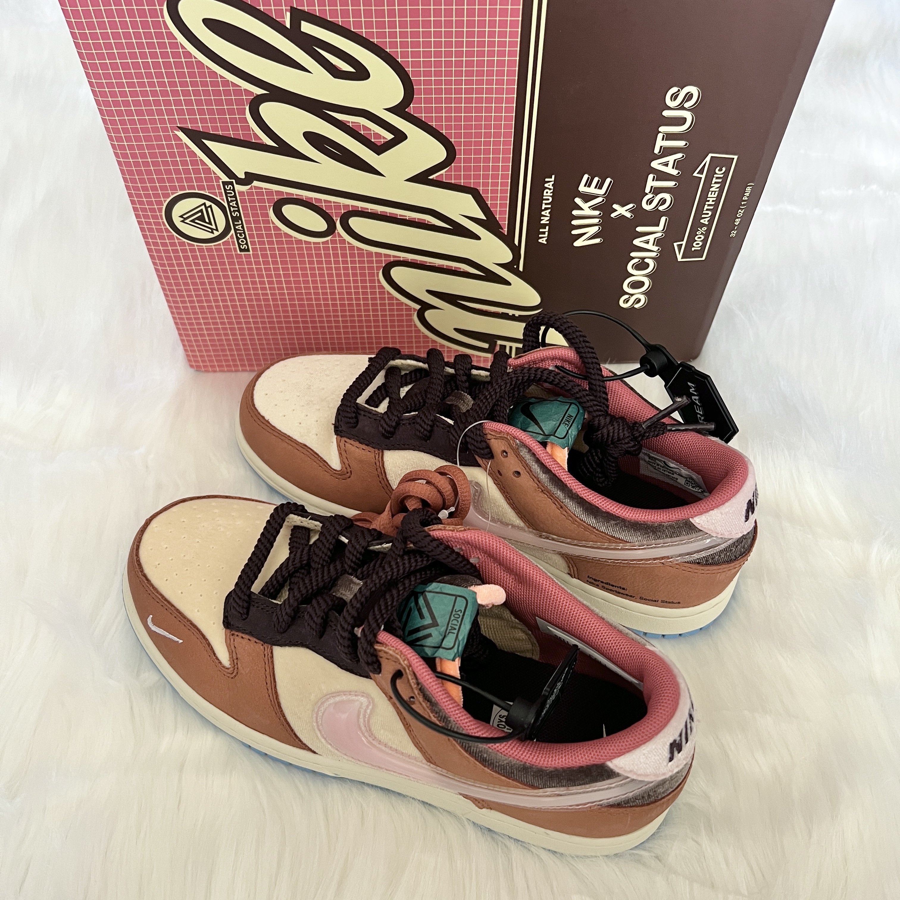 (PS) Nike x Social Status Dunk Low Free Lunch Chocolate Milk 착용 스타일