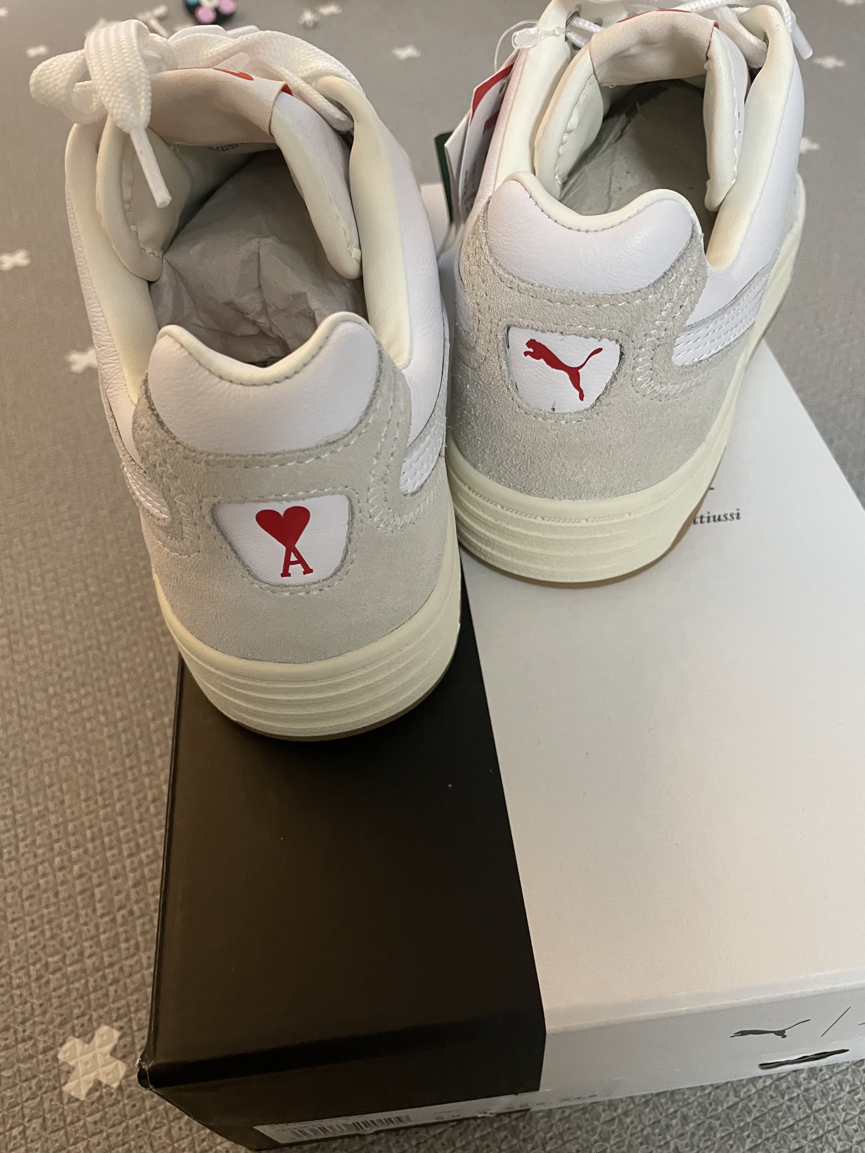 Puma x AMI Slipstream Low White Pristine 착용 스타일 - 2