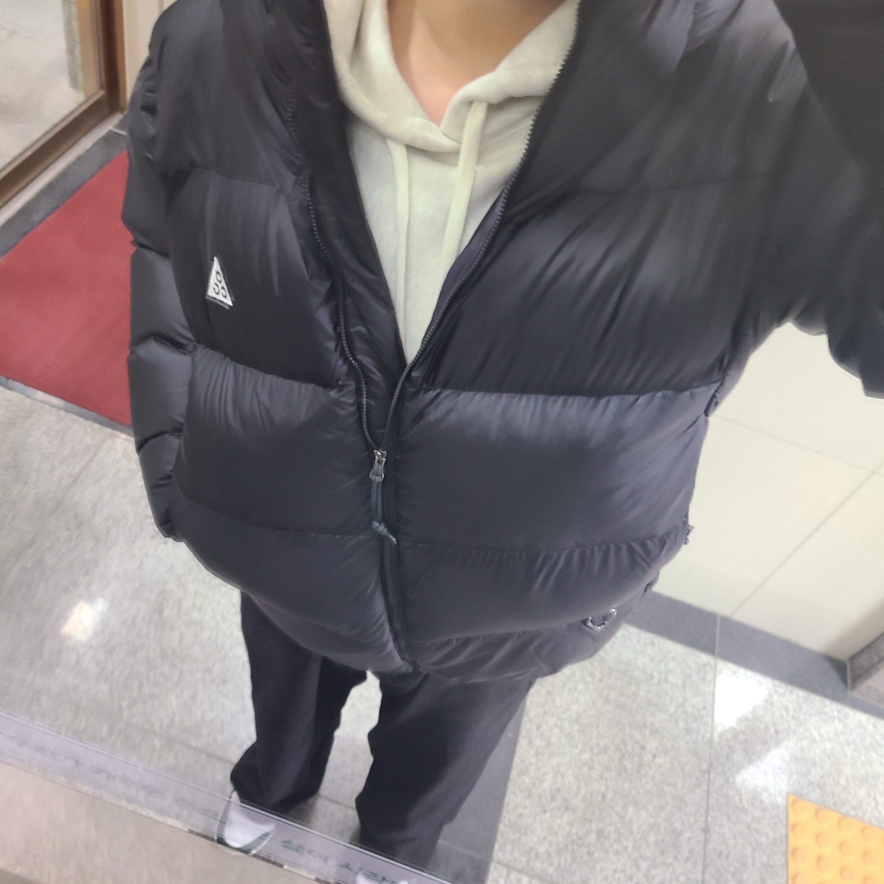 Nike ACG Therma-Fit ADV Lunar Lake Puffer Jacket Black - Asia 착용 스타일