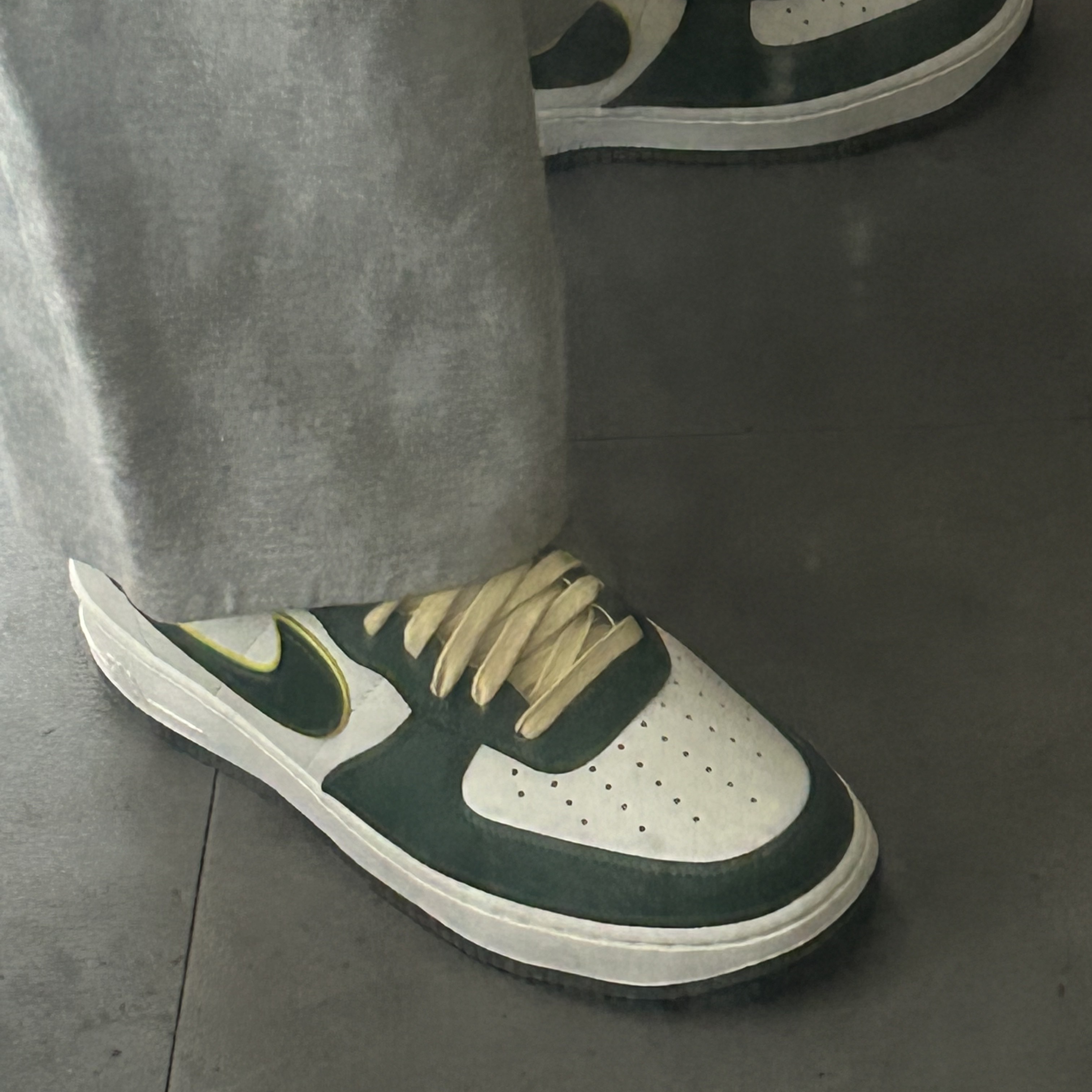 Nike Air Force 1 '07 LV8 Sail Noble Green 착용 스타일