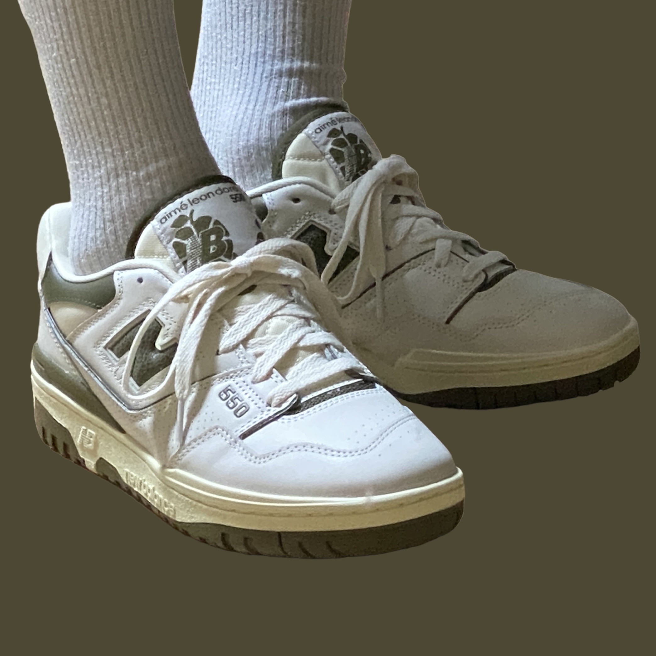 New Balance x Aime Leon Dore 991 Made in UK Tan, New Balance x Aime Leon Dore 550 Olive 착용 스타일 - 2
