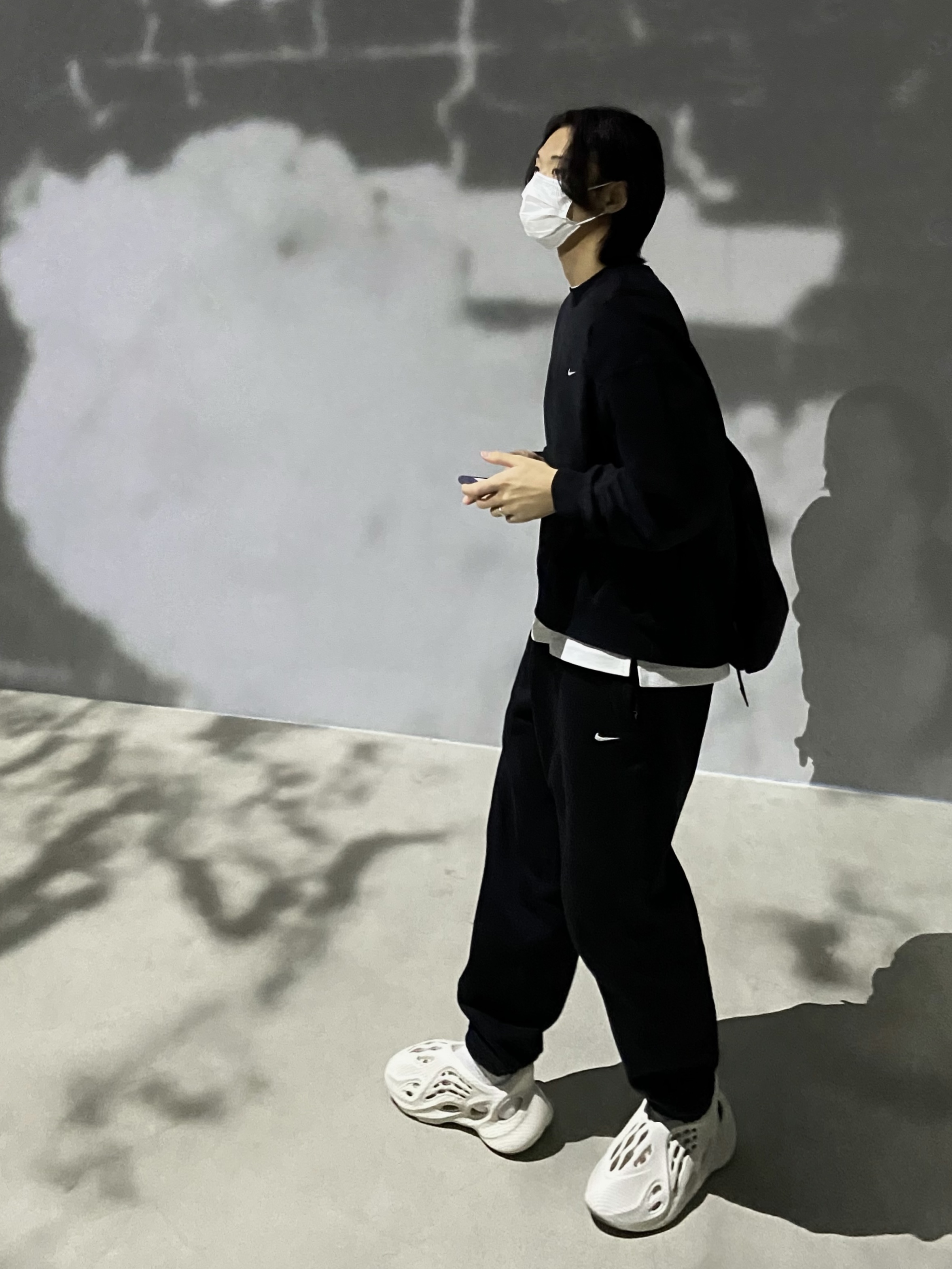 Nike NRG Solo Swoosh Crew Fleece Black White - Asia, Nike NRG Solo Swoosh Fleece Pants Black - US/EU 착용 스타일 - 1