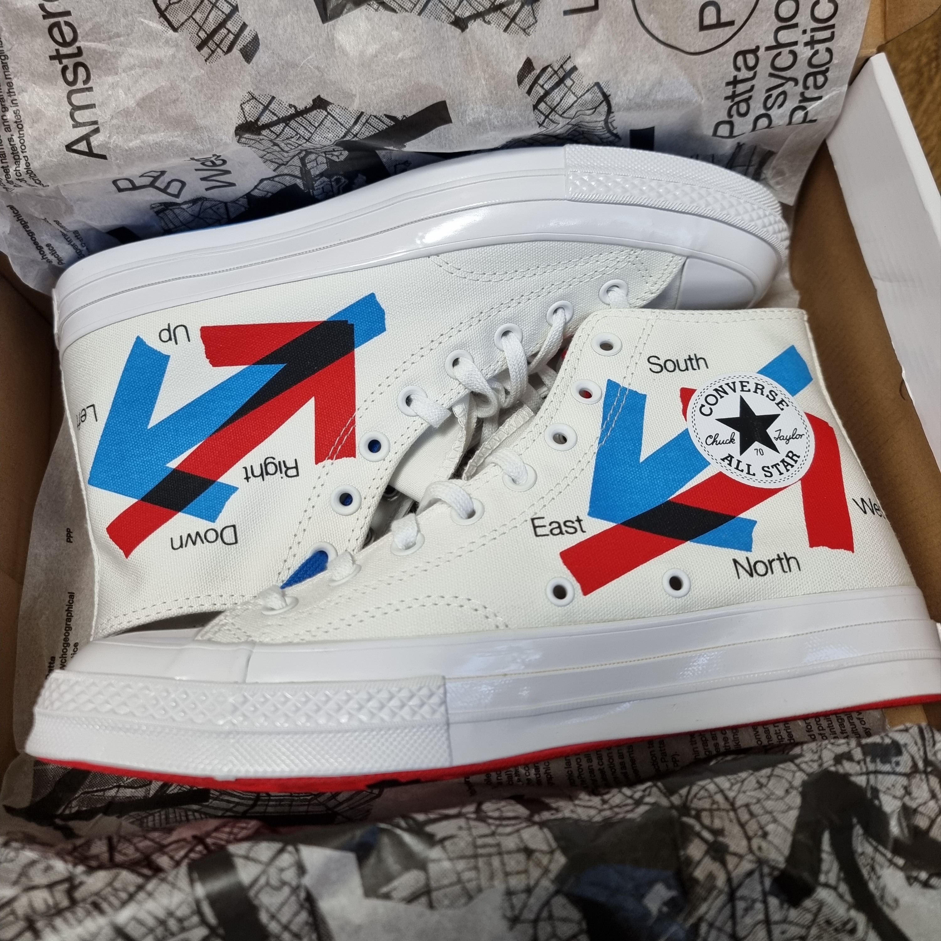 Converse x Patta x Experimental Jetset Chuck 70 High White 착용 스타일