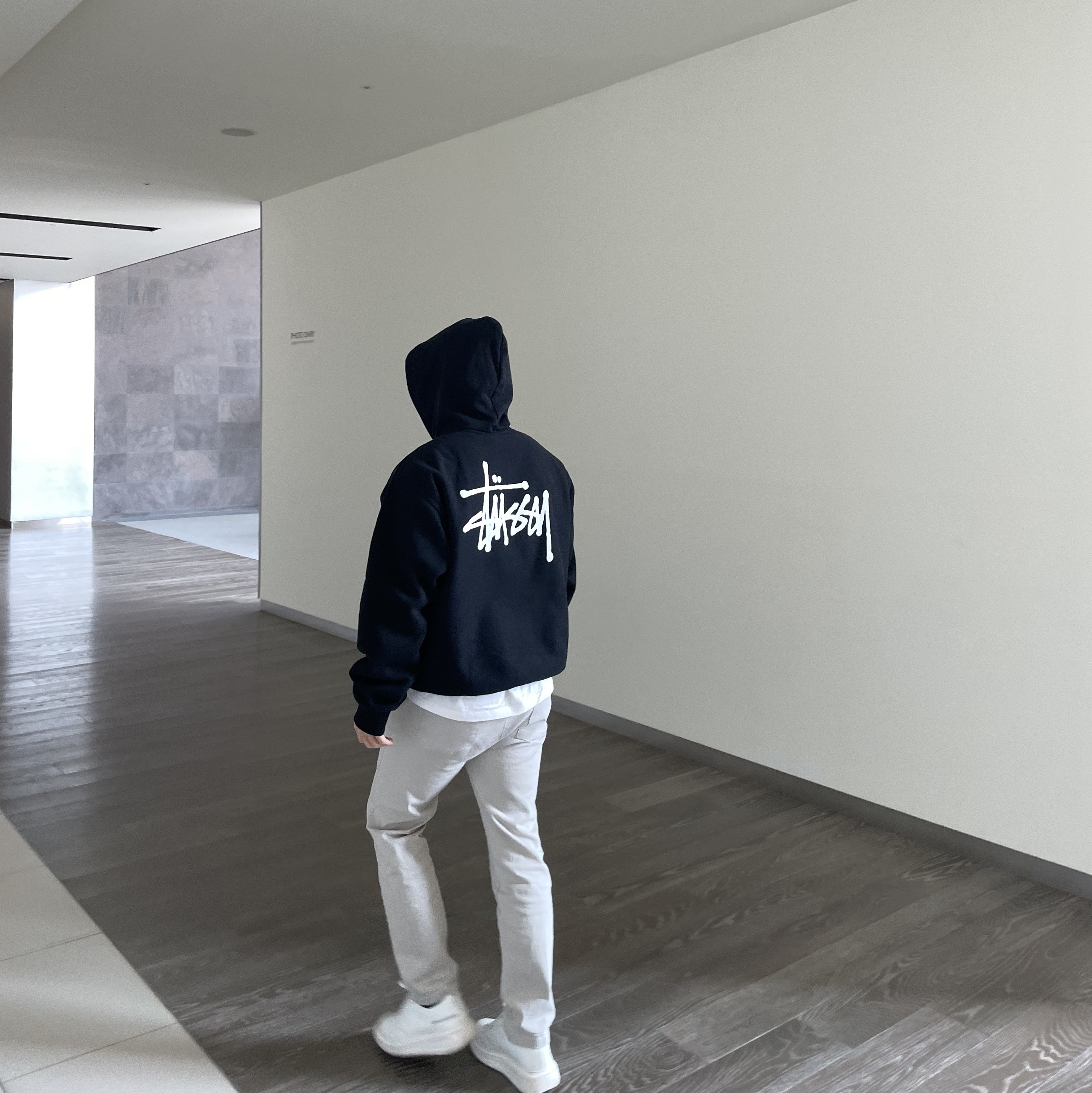Stussy Basic Stussy Hoodie Black 2022 착용 스타일