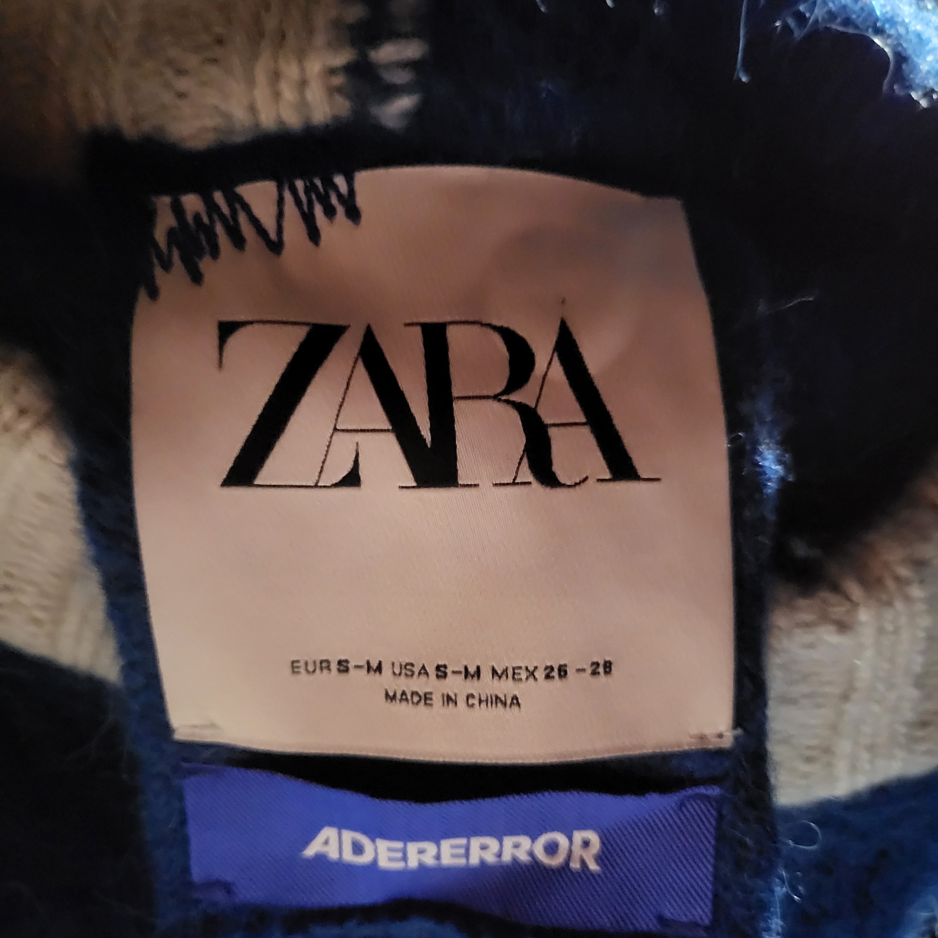 Zara x Ader Error Patchwork Oversize Knit Sweater Multicolor 착용 스타일