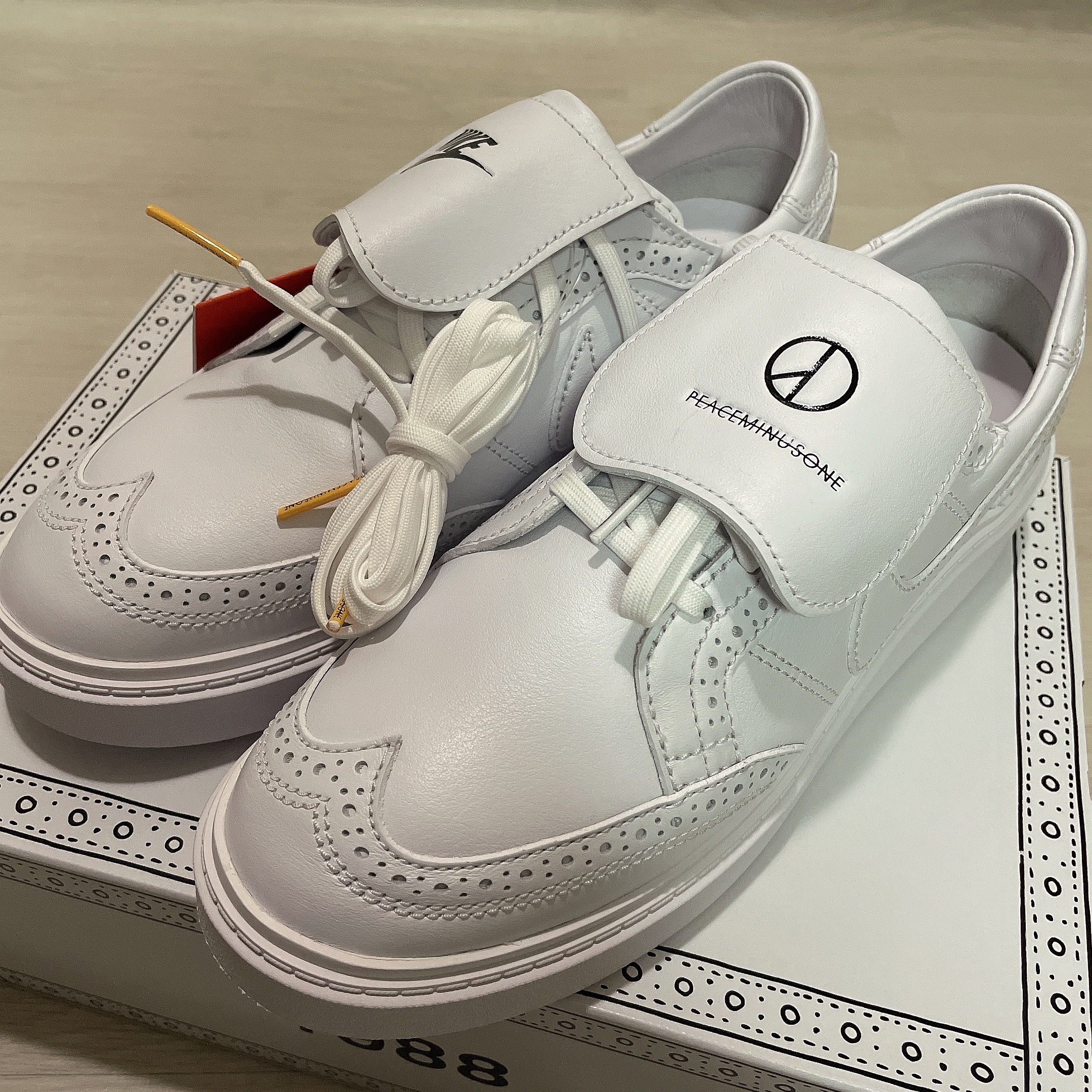 Nike x Peaceminusone Kwondo1 White 착용 스타일 - 1