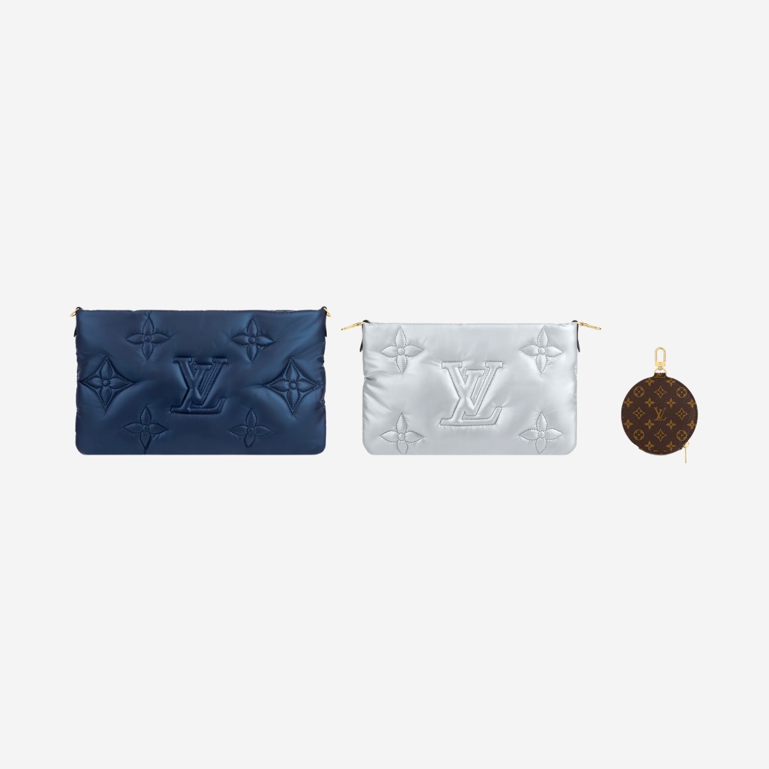 Louis Vuitton Maxi Multi Pochette Accessoires Navy Blue Silver 상세 이미지 6