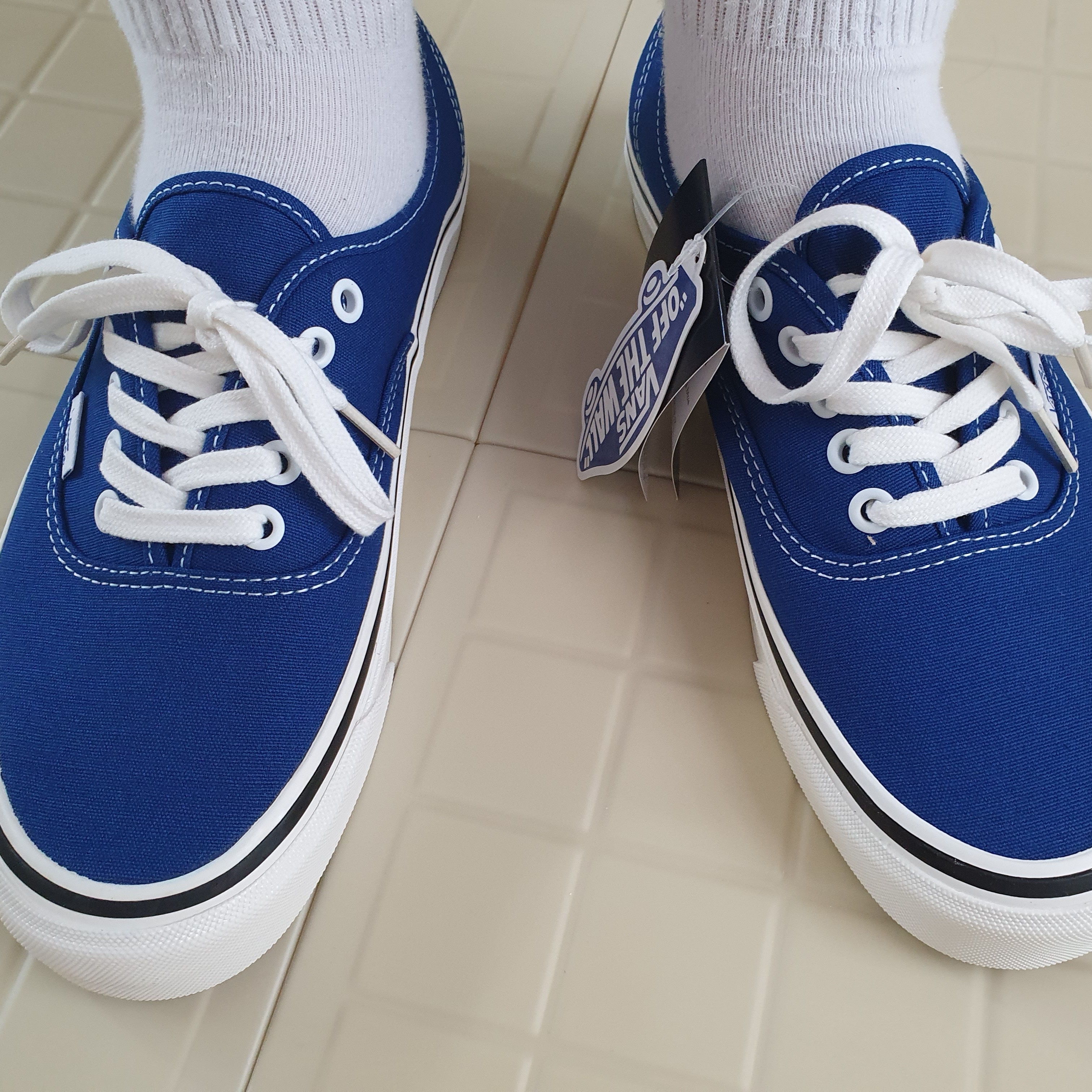 Vans Authentic 44 DX Anaheim Factory Blue 착용 스타일