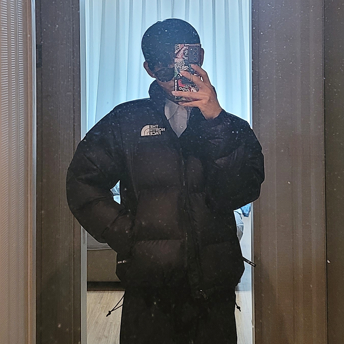 The North Face 1996 Eco Nuptse Jacket Black 착용 스타일 - 2