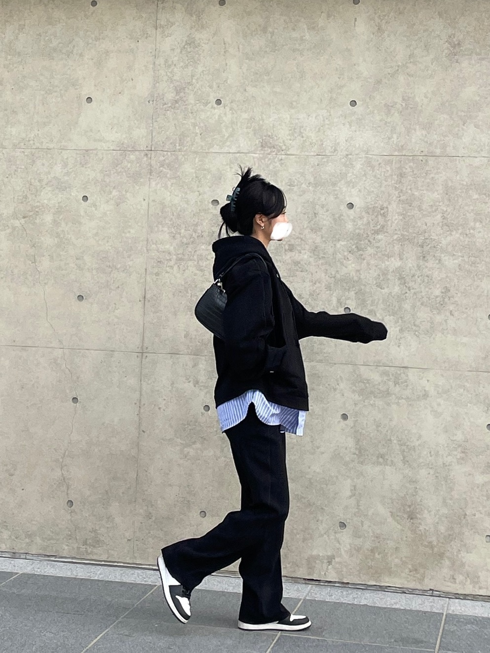 (GS) Jordan 1 Retro High OG Black White 2014 착용 스타일 - 1
