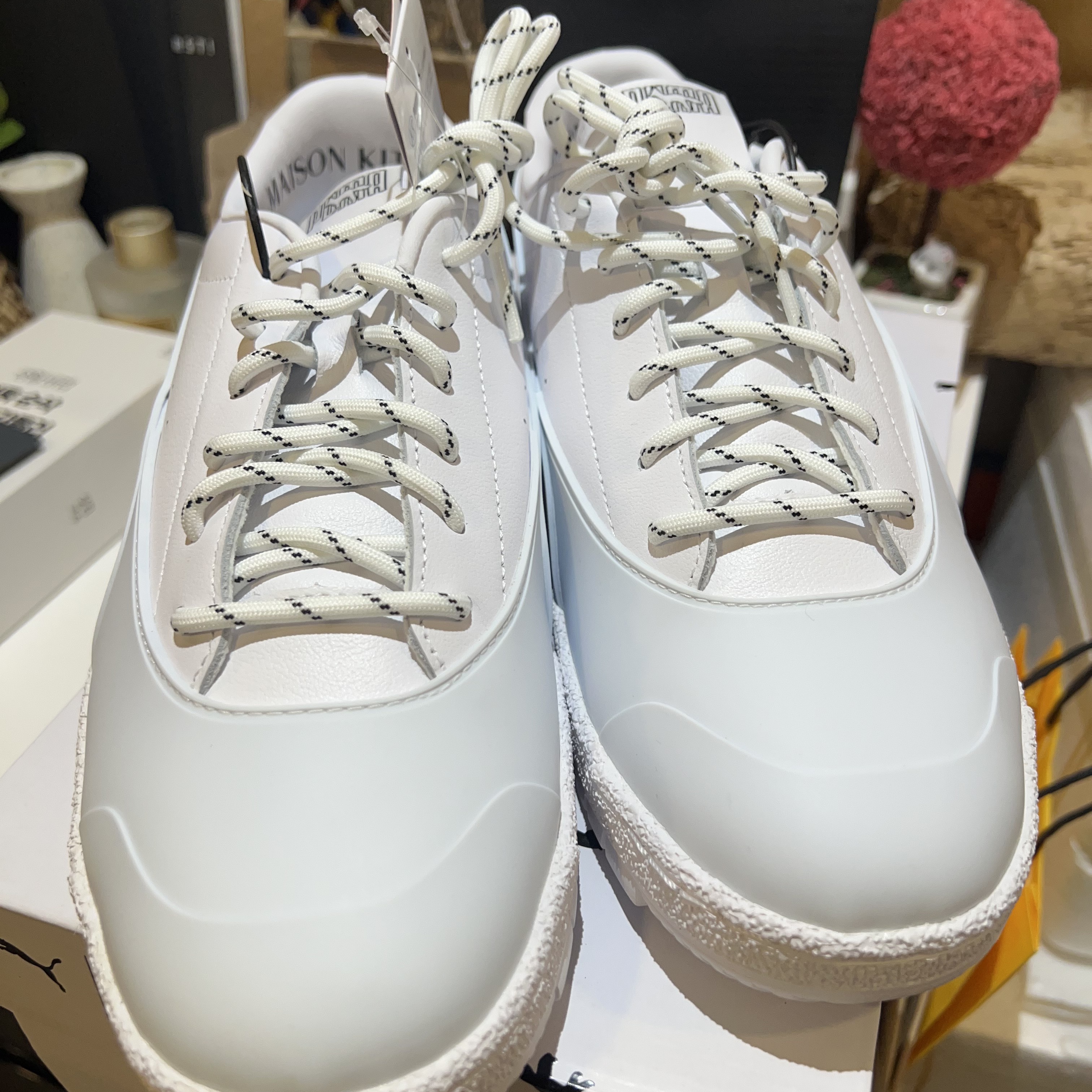 Puma x Maison Kitsune Ralph Sampson 70 Rubber White 착용 스타일 - 4