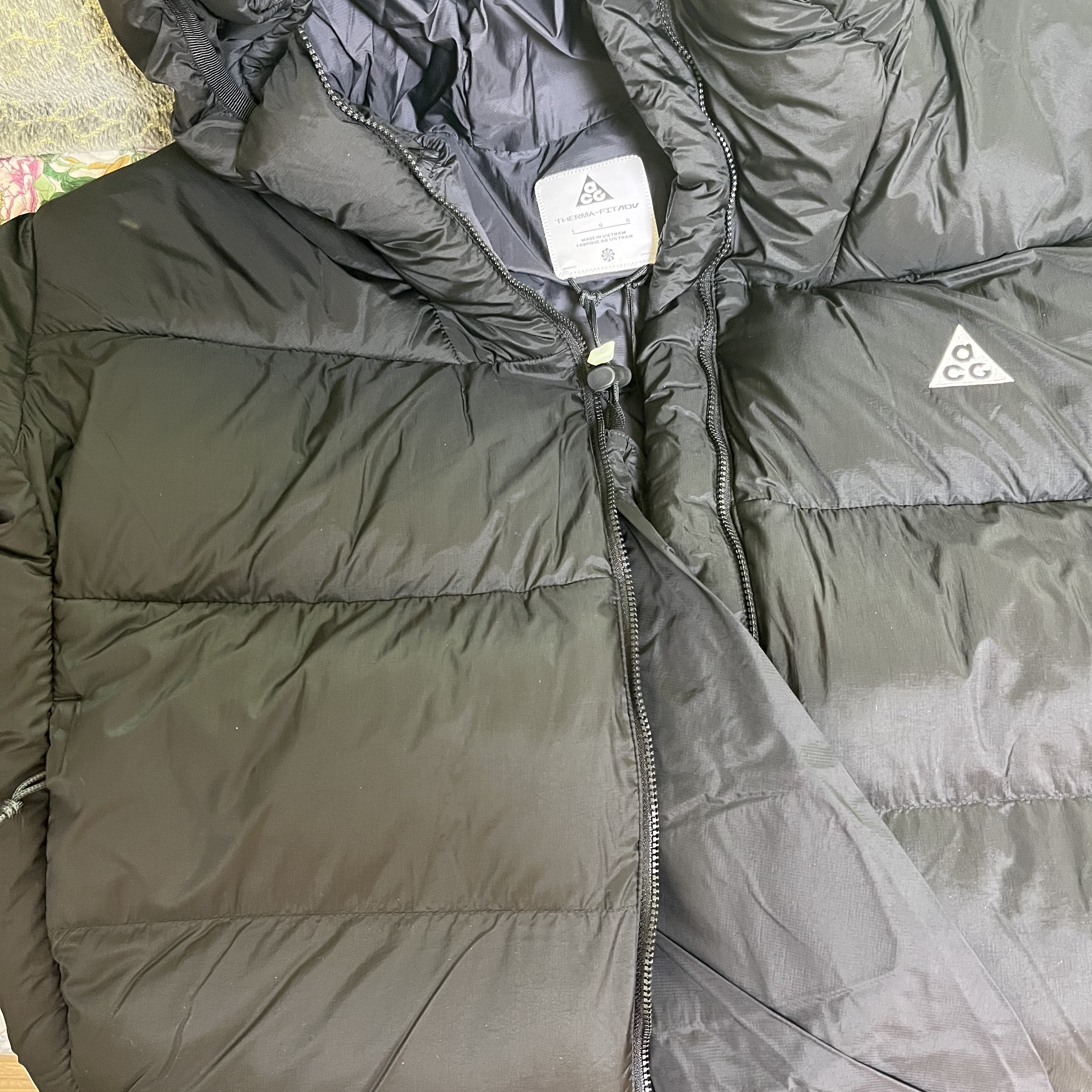 Nike ACG Therma-Fit ADV Lunar Lake Puffer Jacket Black - Asia 착용 스타일