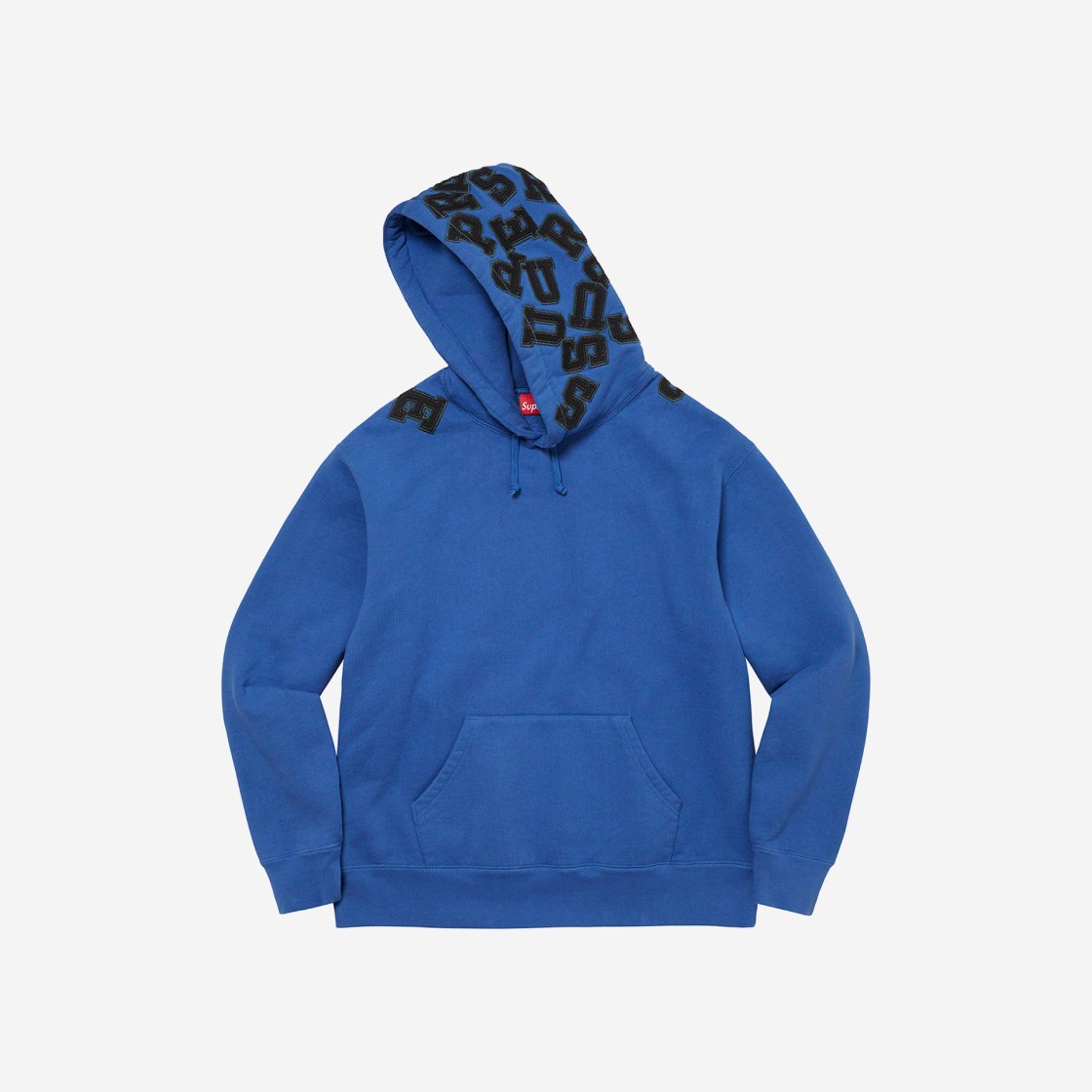 Supreme Scattered Applique Hooded Sweatshirt Washed Royal - 22FW 상세 이미지 1