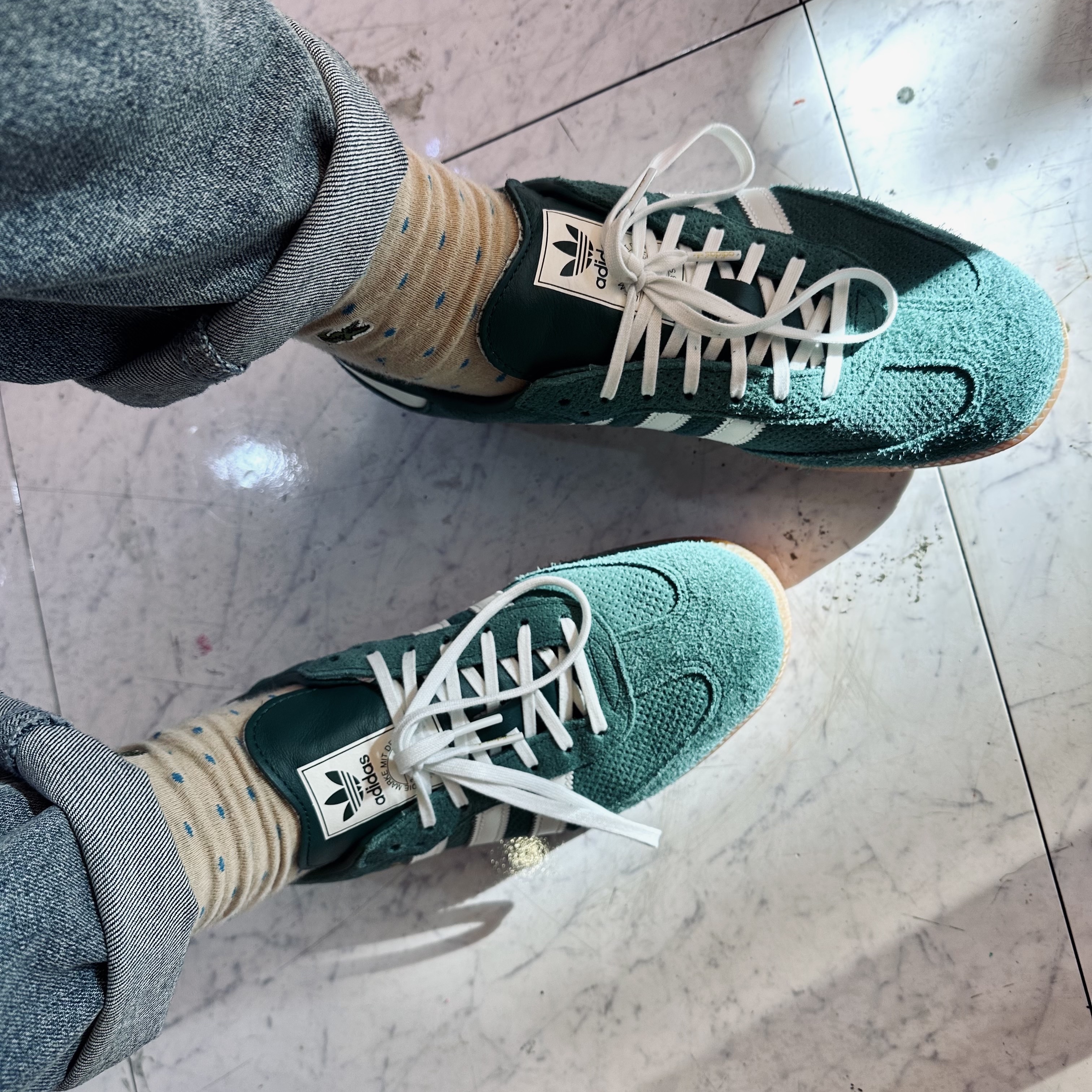 Adidas Samba OG Collegiate Green 착용 스타일