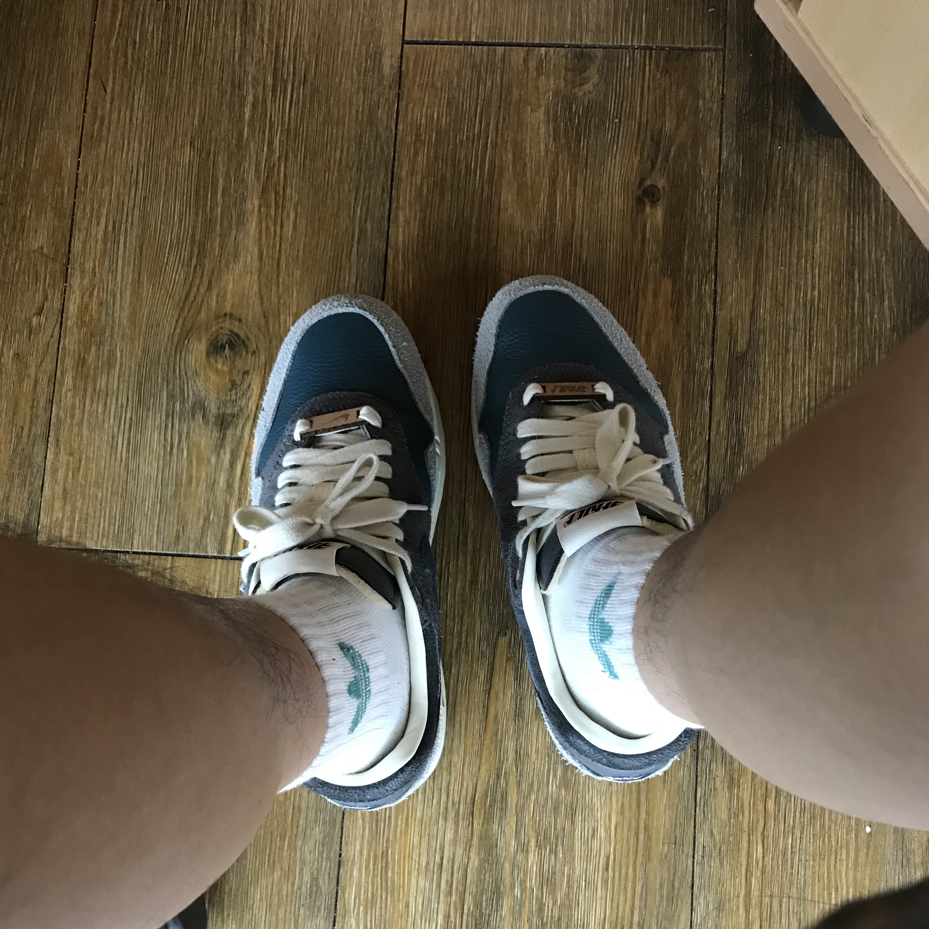 Nike x Kasina Air Max 1 SP Won-Ang Particle Grey, Nike x Kasina Air Max 1 SP Won-Ang Orange 착용 스타일 - 3