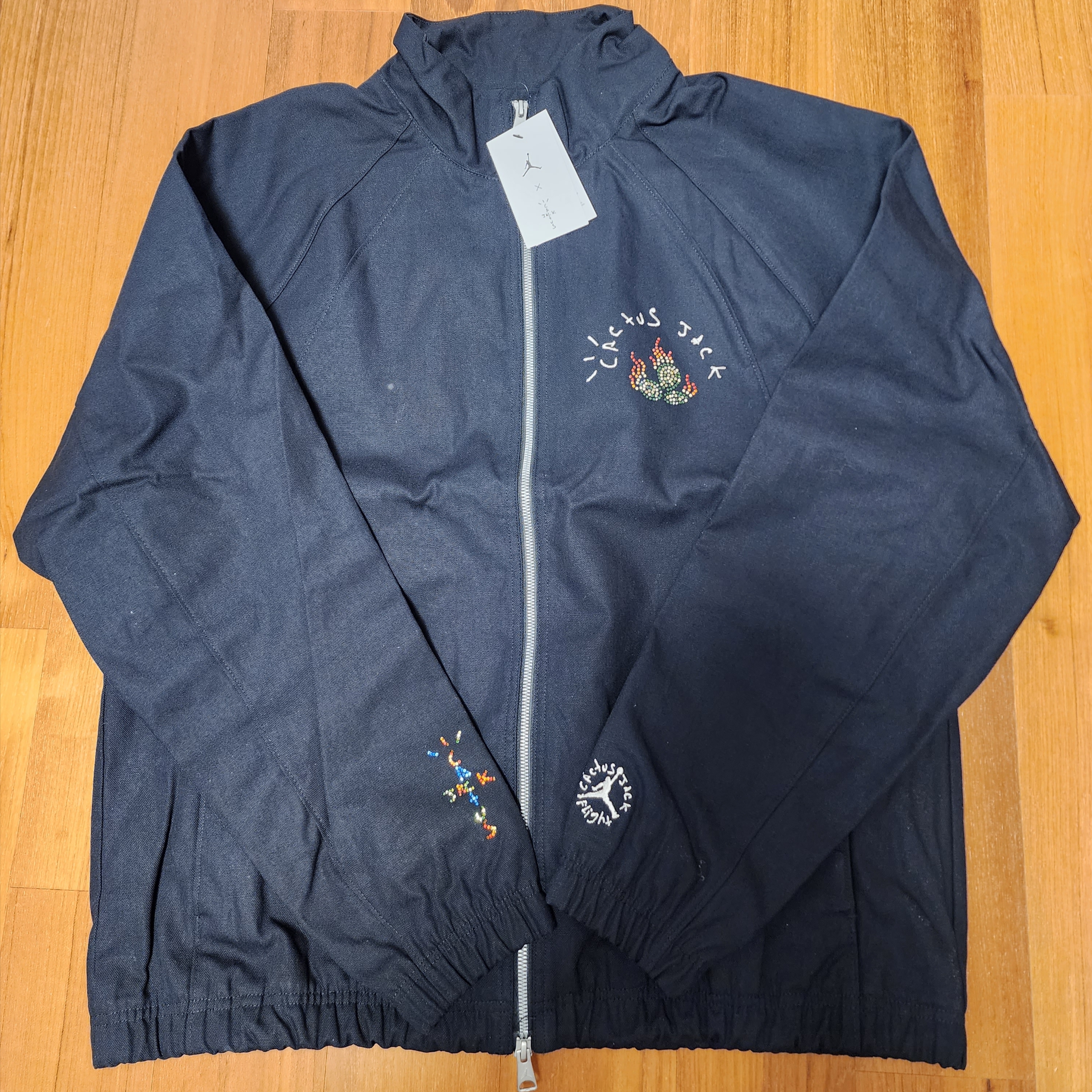 Jordan x Travis Scott Woven Jacket Black - US/EU 착용 스타일 - 1