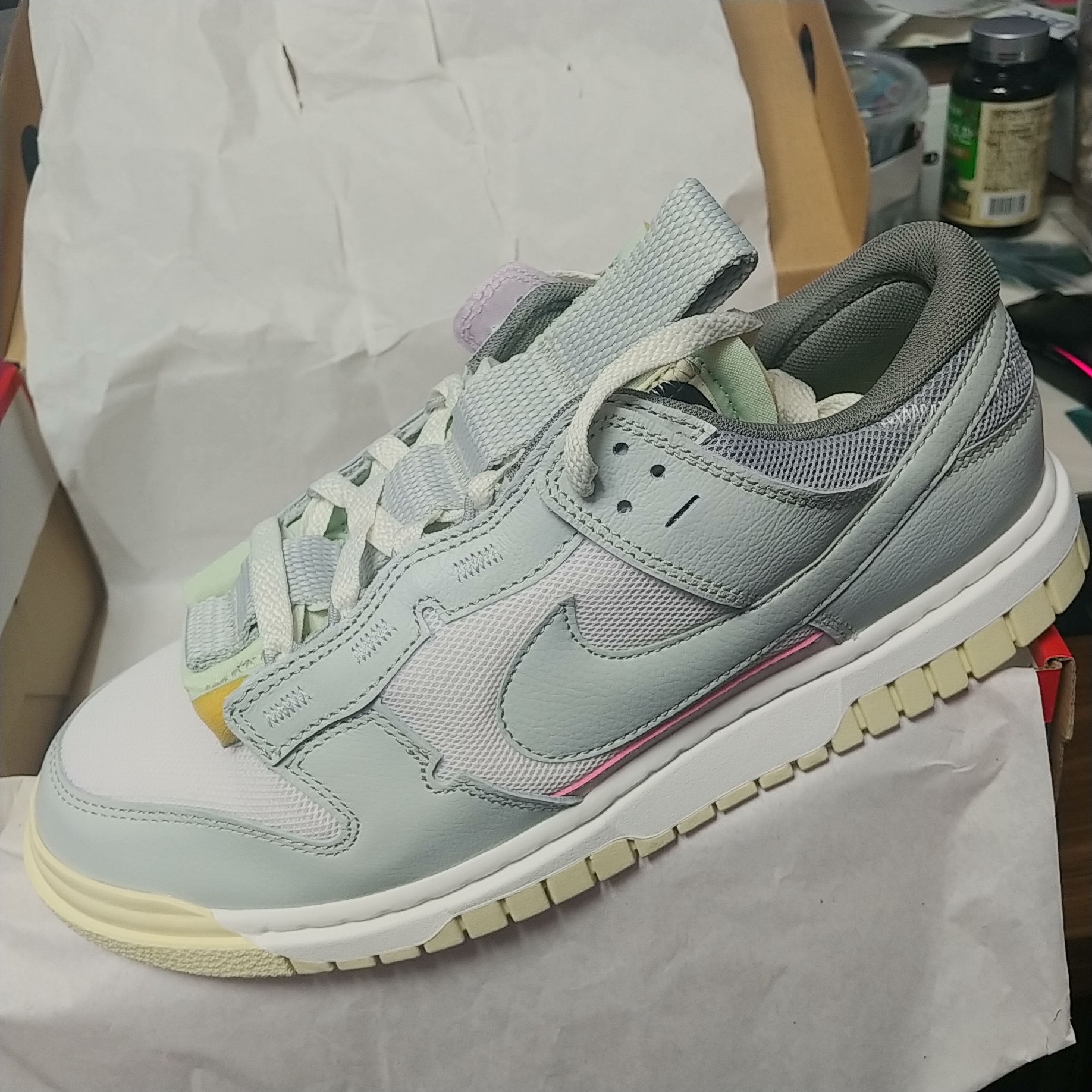 Nike Air Dunk Jumbo Sail Mint Foam 착용 스타일 - 1