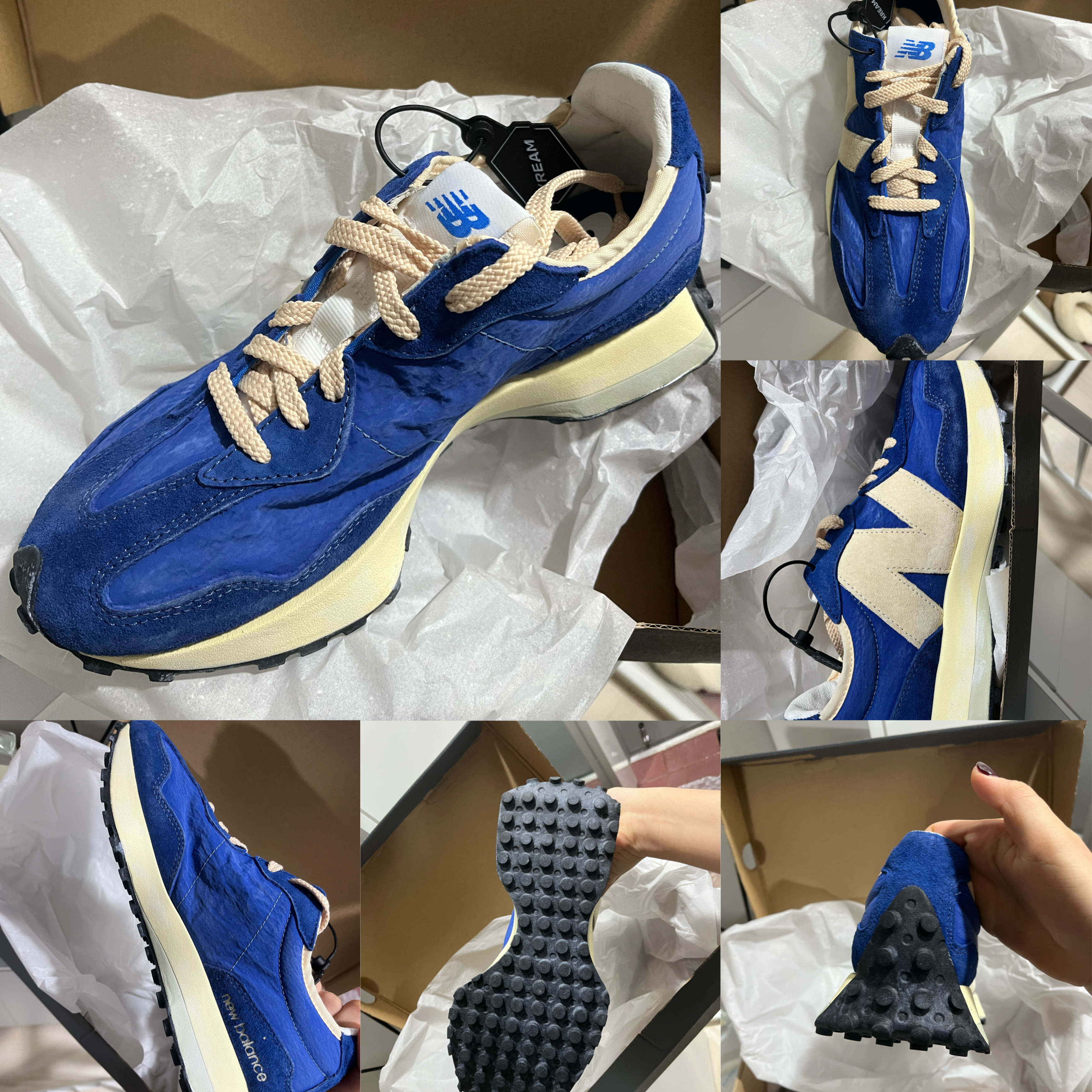 New Balance 327 Vintage Luxe Blue 착용 스타일 - 2