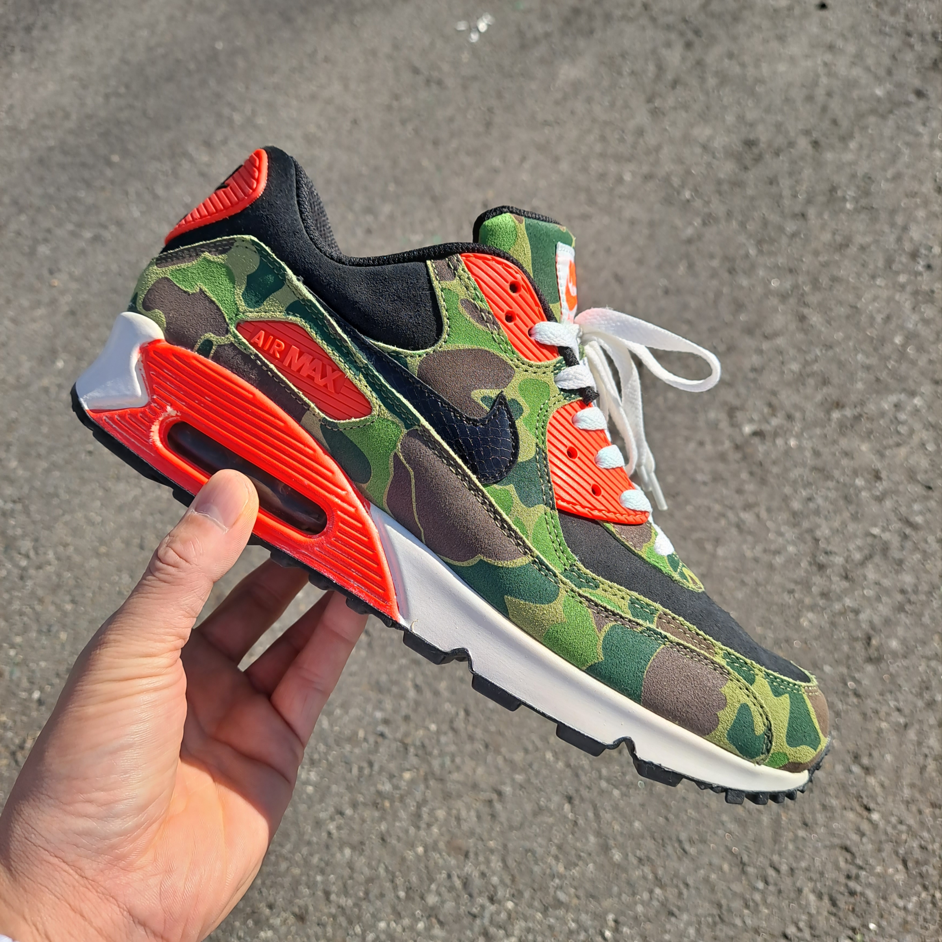 Nike x Atmos Air Max 90 Duck Hunter Camo 착용 스타일
