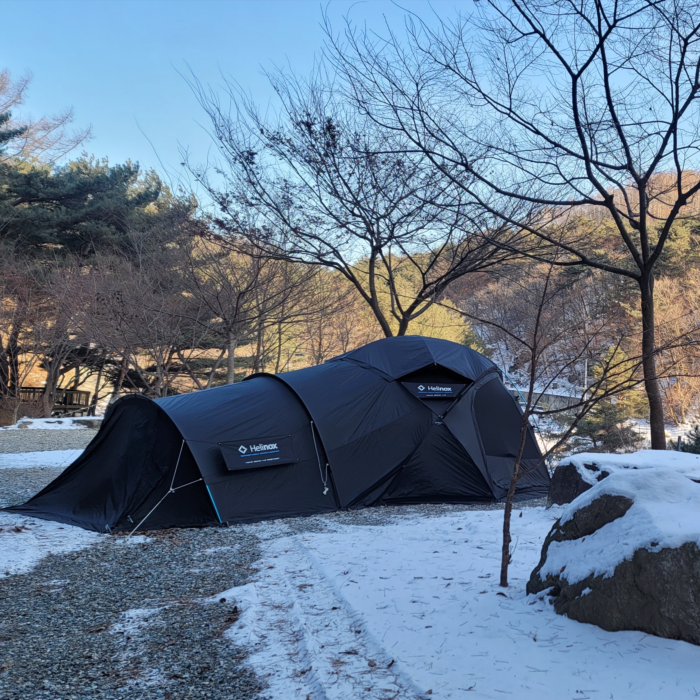 Helinox Nona Dome 4.0 Bedroom Black 착용 스타일