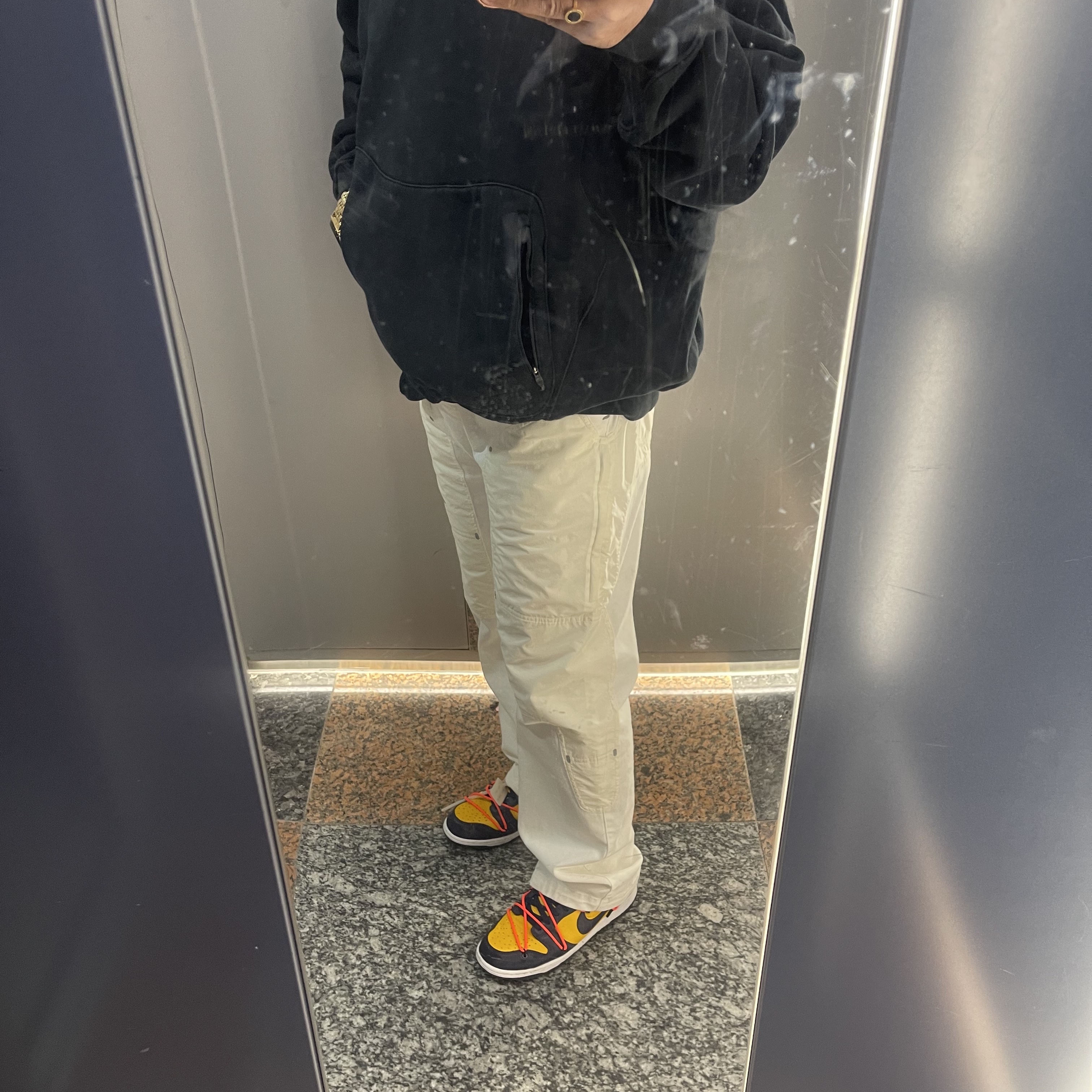 Nike x Off-White NRG Fleece Hoodie Black - Asia 착용 스타일