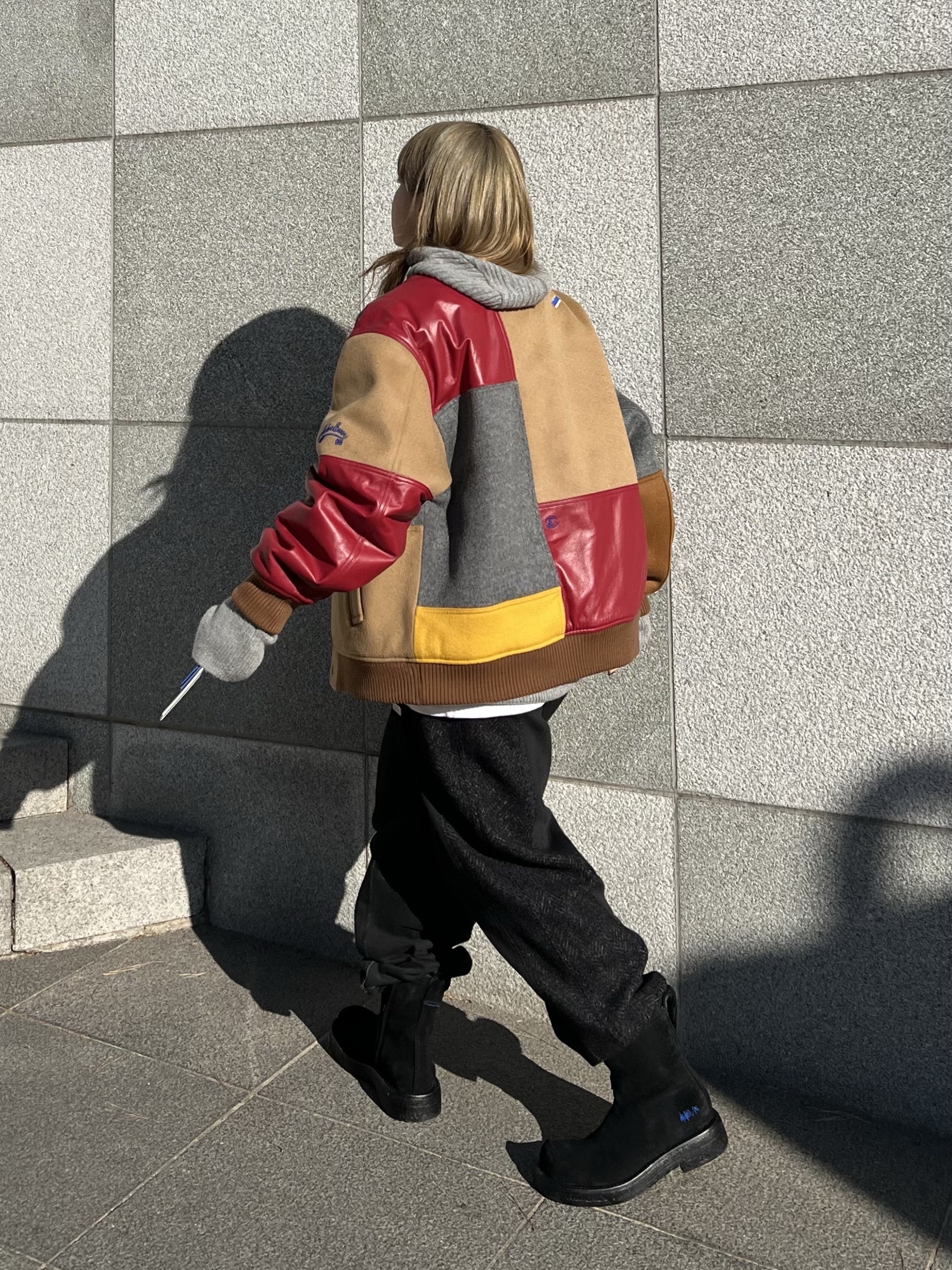Ader Error Og; 8th @9221 Jacket Red, Ader Error Vrith Trousers Noir 착용 스타일 - 2