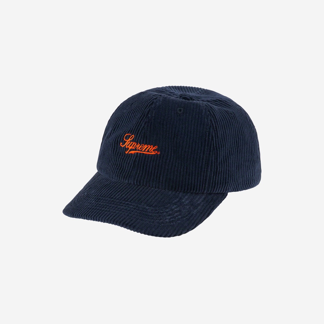 Supreme Script Corduroy 6-Panel Navy - 22FW 상세 이미지 1