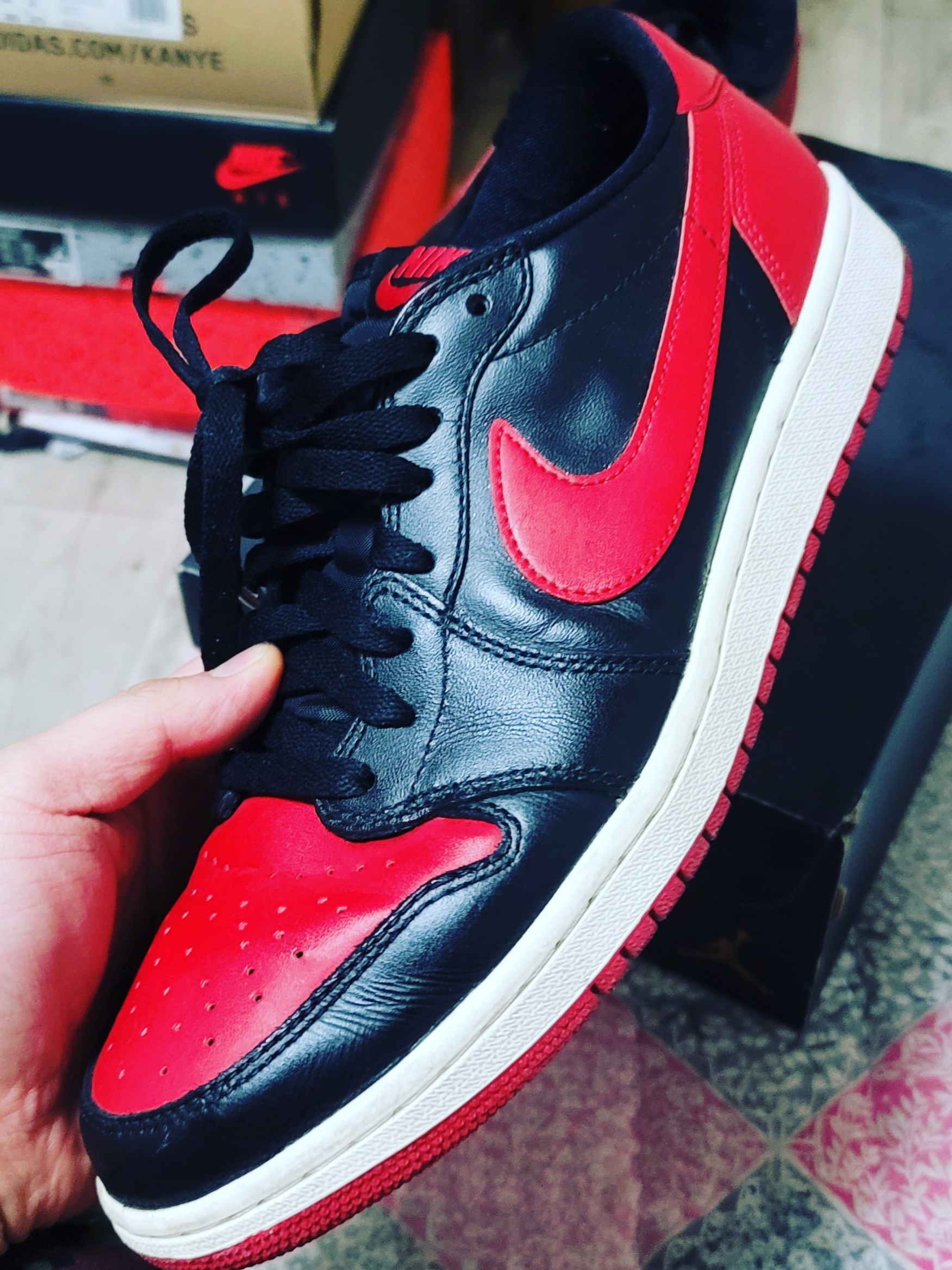 Jordan 1 Retro Low OG Bred 2015 착용 스타일 - 1
