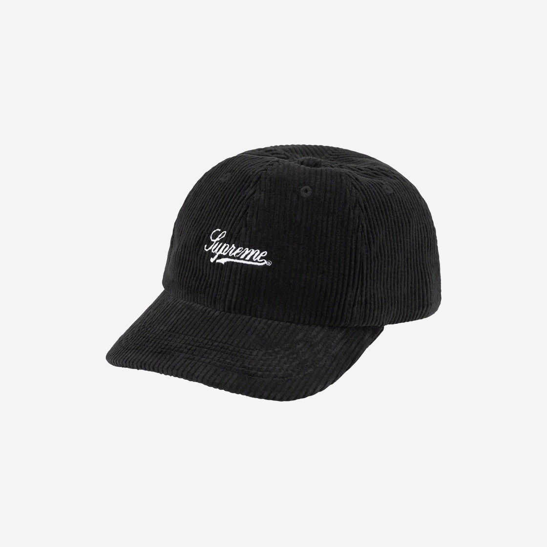 Supreme Script Corduroy 6-Panel Black - 22FW 상세 이미지 1