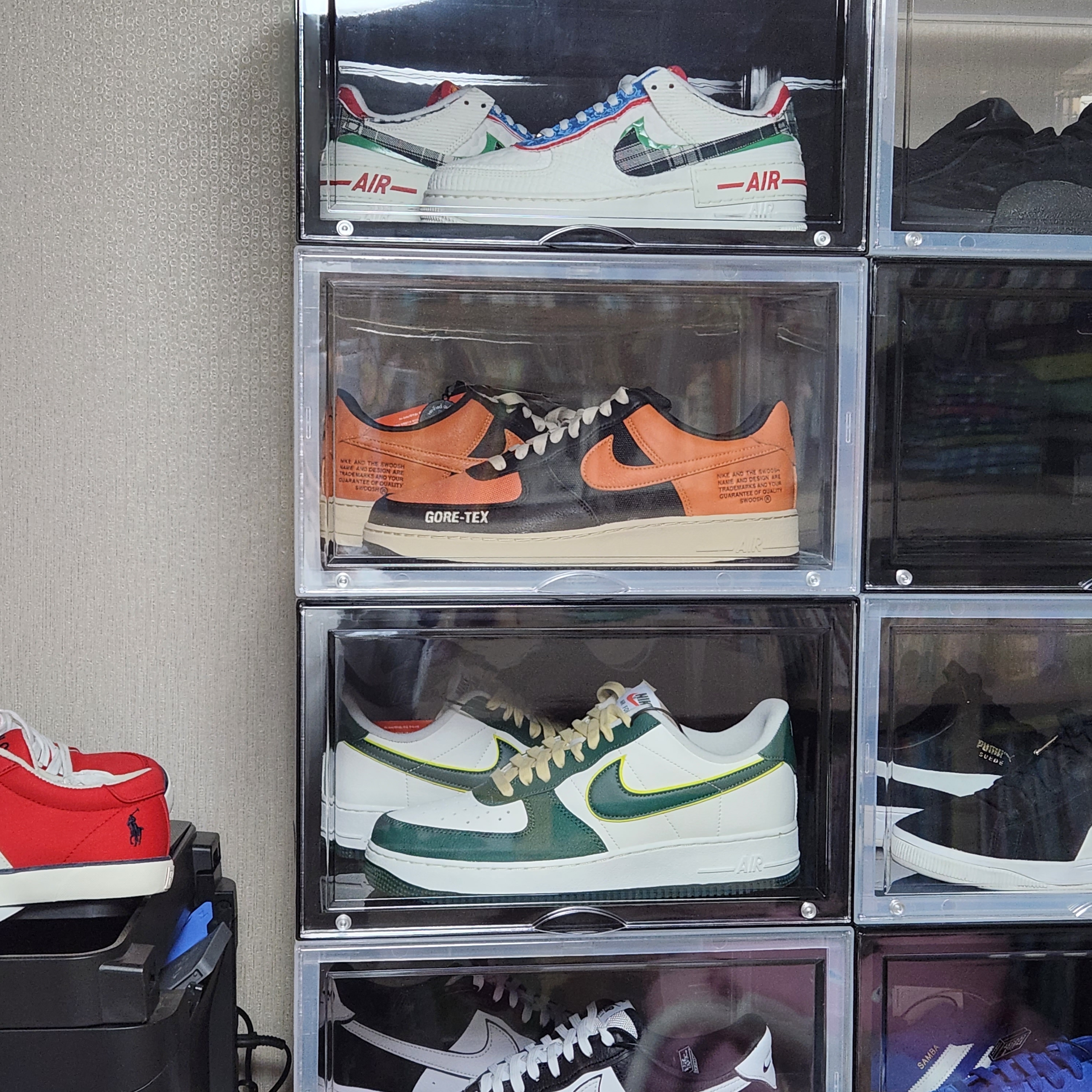 (W) Nike Air Force 1 Shadow Sail Classic Green 착용 스타일 - 3