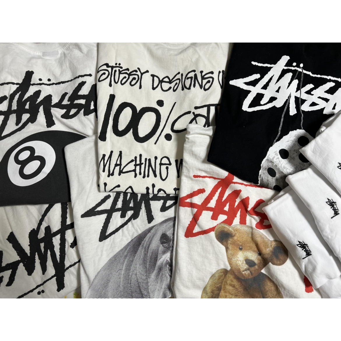Nike x Stussy NRG FL SS 8 Ball T-Shirt White (DO9323-100), Stussy Built Tough T-Shirt White 착용 스타일