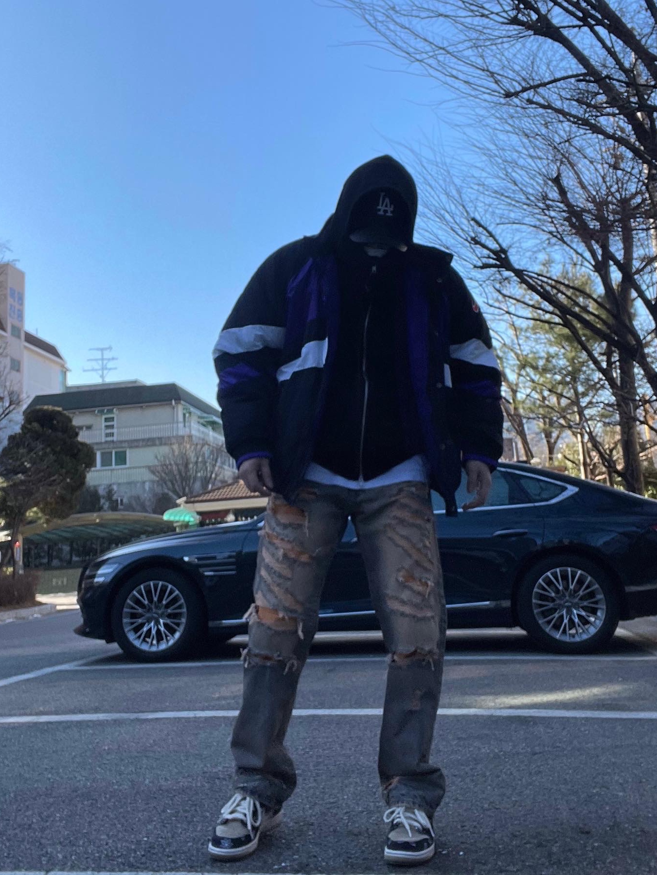 Supreme x Nike Hooded Sport Jacket Purple - 19SS, Nike x Travis Scott SB Dunk Low 착용 스타일 - 4