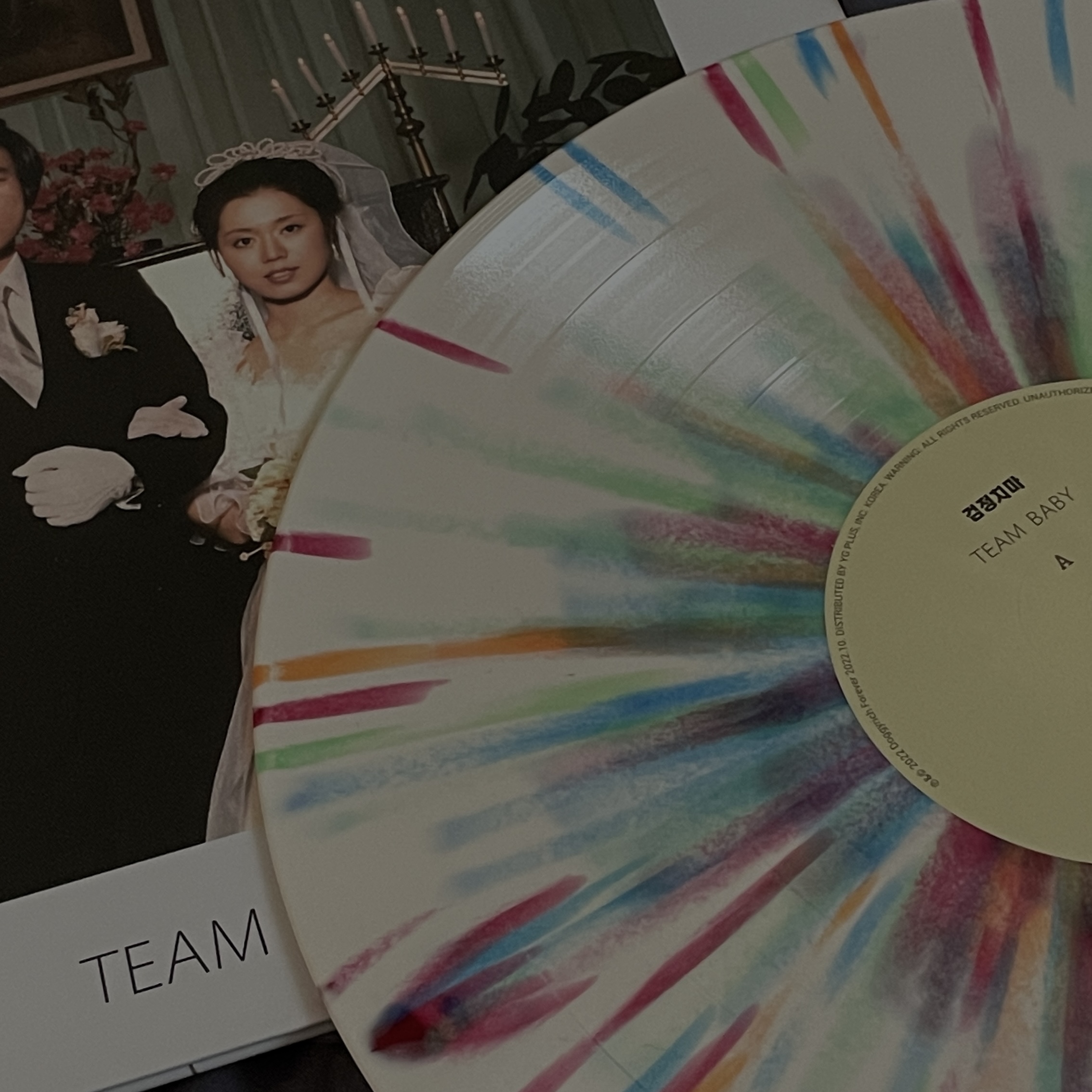 The Black Skirts 3rd Album Part 1 Team Baby LP Splatter Color 착용 스타일 - 2