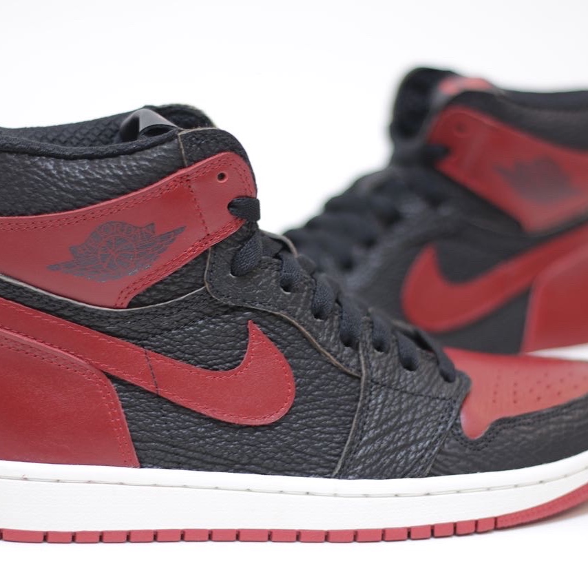 Jordan 1 Retro High OG Patent Bred, (W) Jordan 1 Retro High OG Varsity Red 착용 스타일 - 5