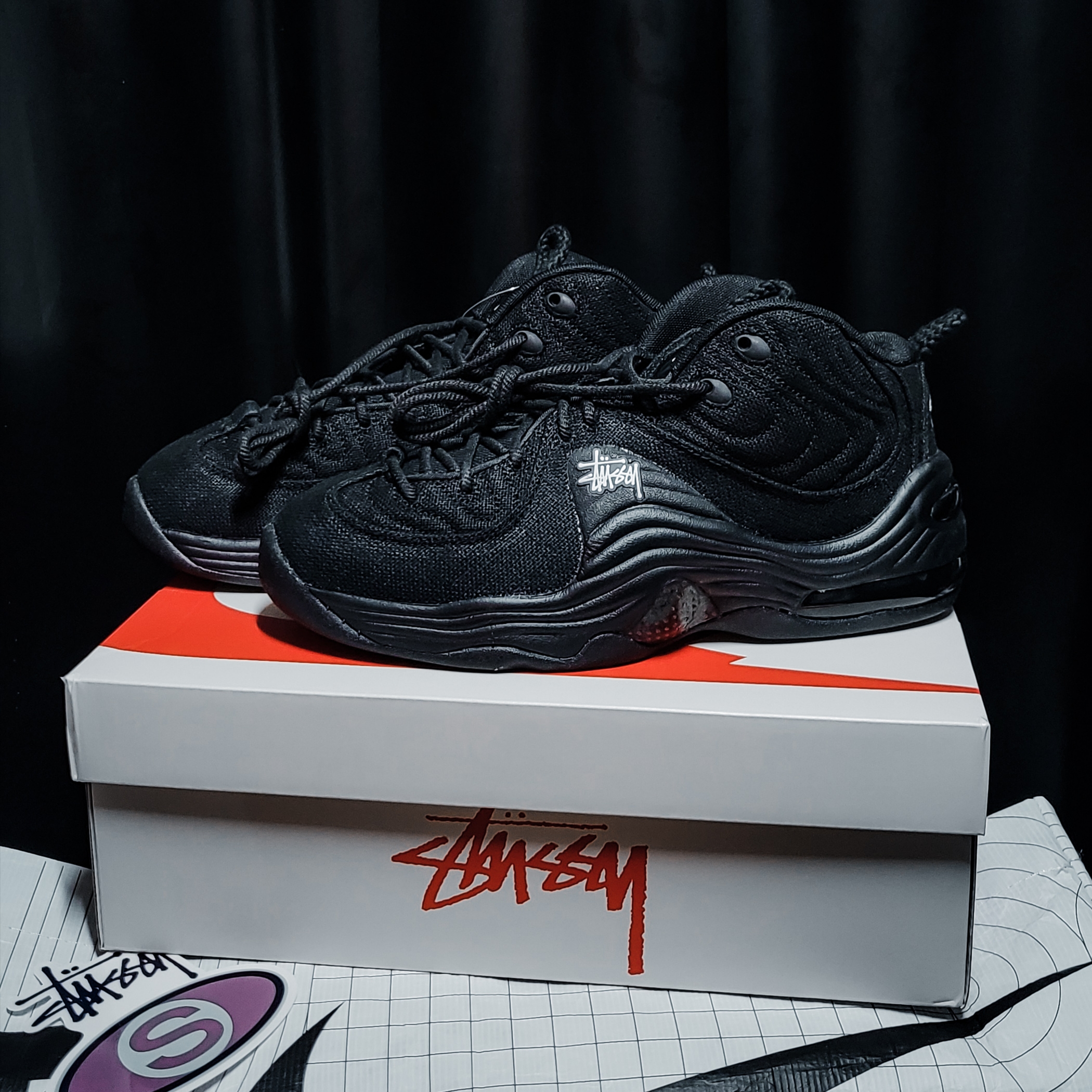 Nike x Stussy Air Penny II Black 착용 스타일