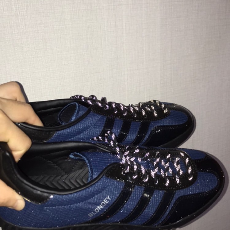Adidas x Blondey McCoy A.B. Gazelle Indoor Mineral Blue 착용 스타일 - 3