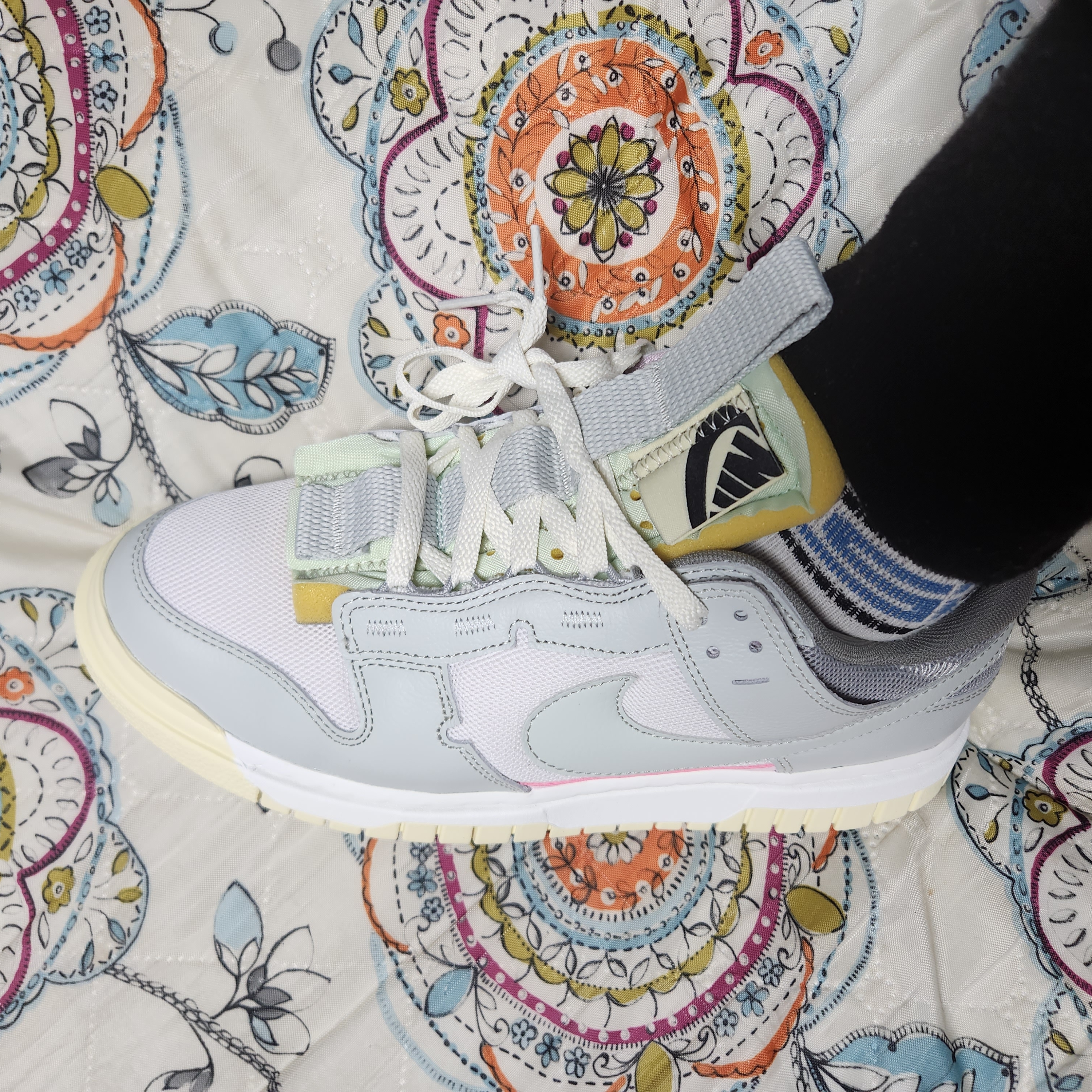 Nike Air Dunk Jumbo Sail Mint Foam 착용 스타일