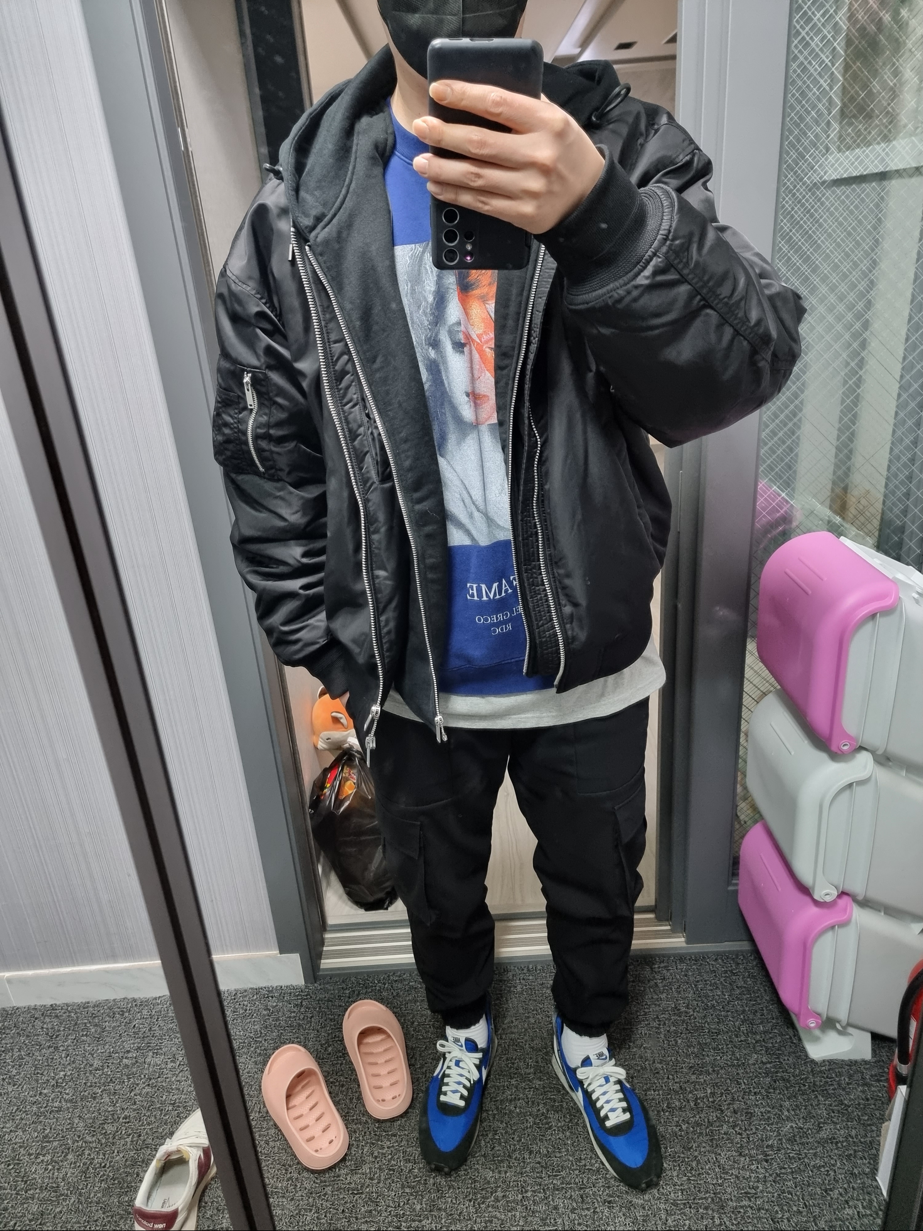 Nike x Undercover Daybreak Blue Jay 착용 스타일