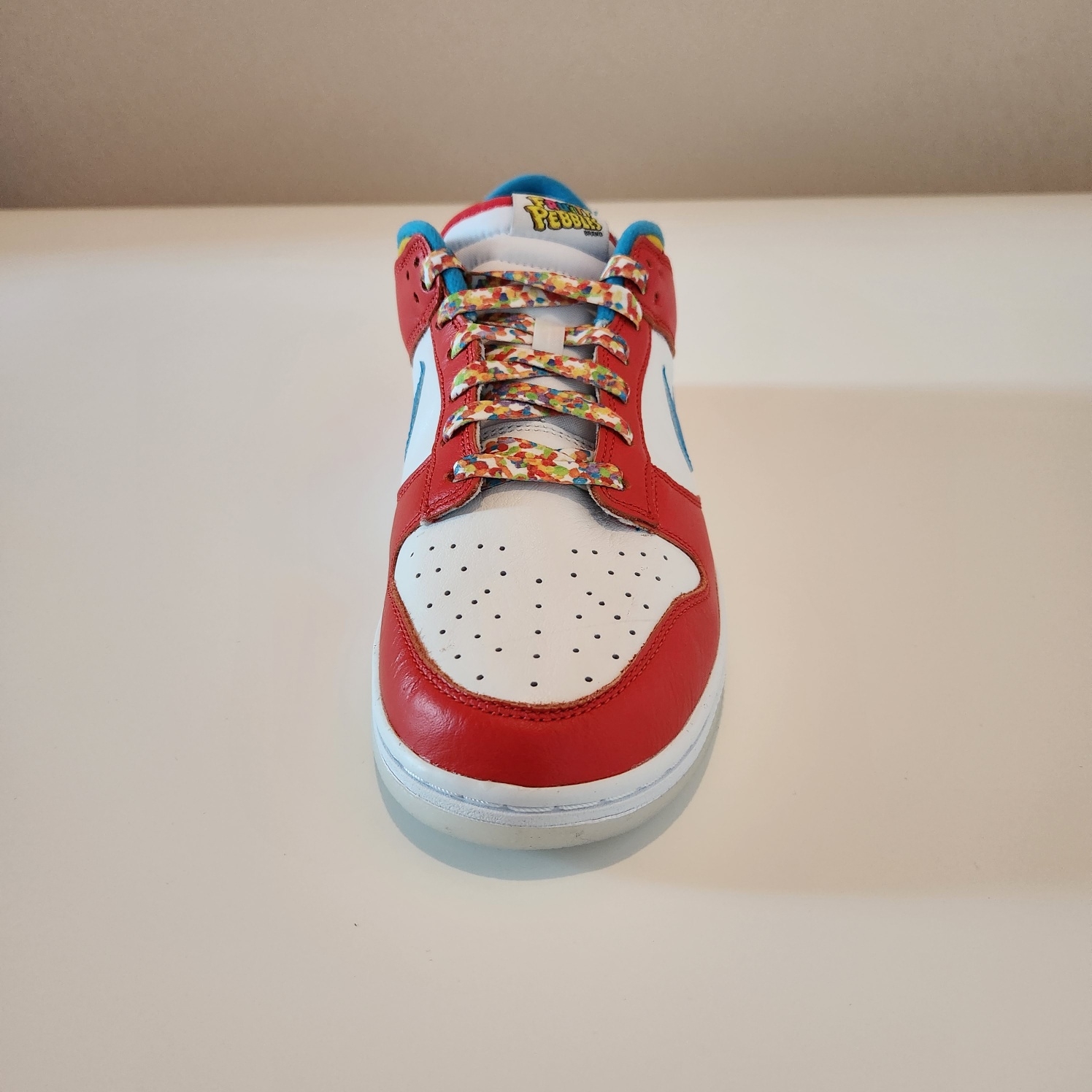 Nike x LeBron James x Fruity Pebbles Dunk Low QS Habanero Red 착용 스타일 - 4