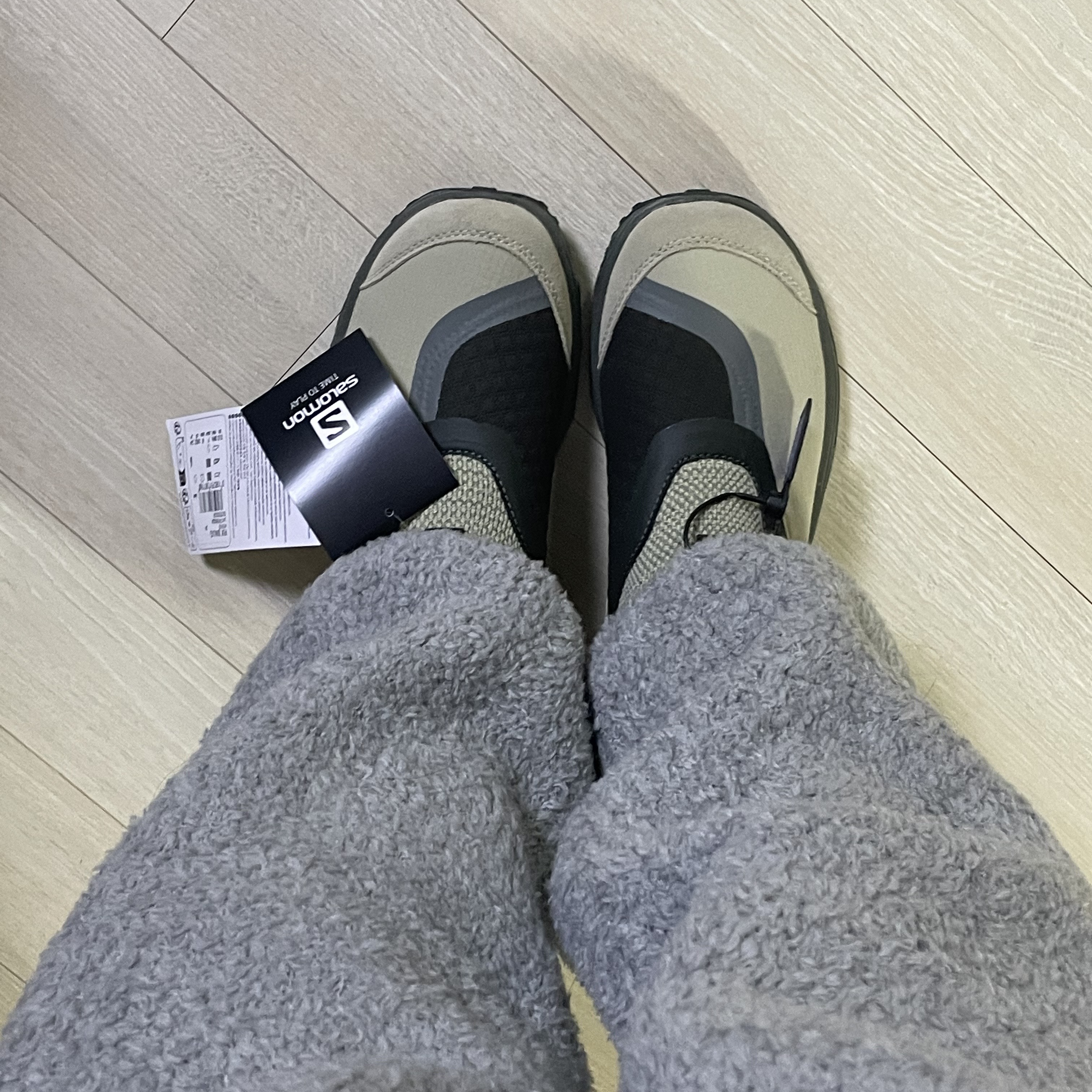 Salomon RX Snug Moss Gray 착용 스타일