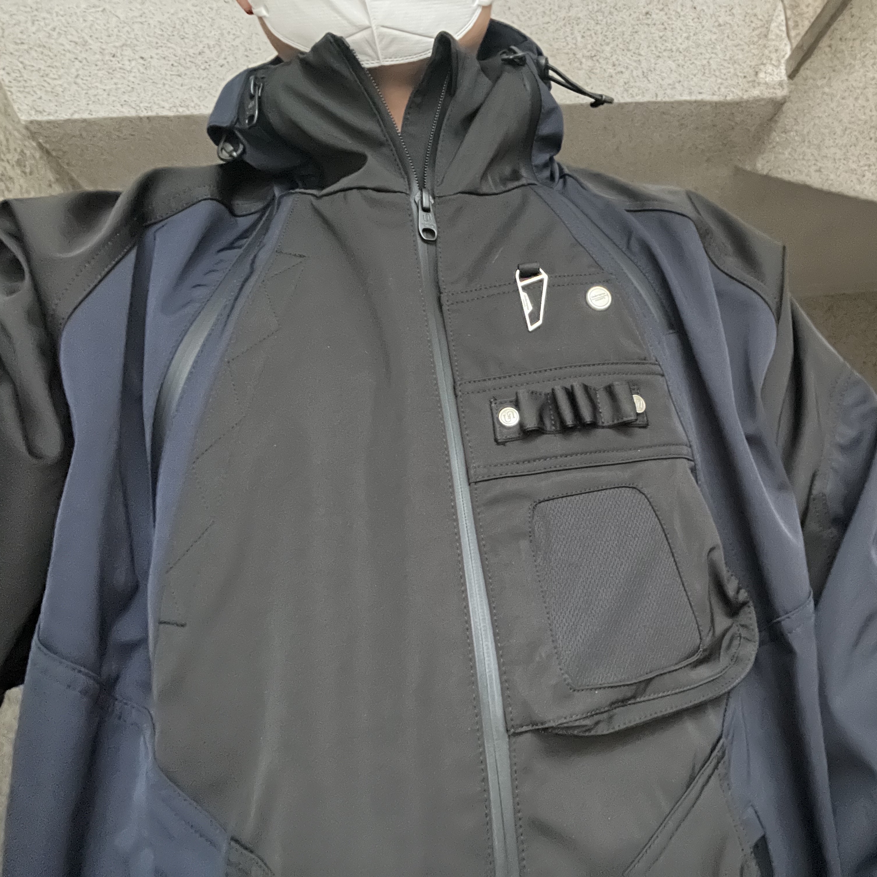 Undermycar Kame Multi Zip Turtle Shell Parka After Midnight - 22FW 착용 스타일